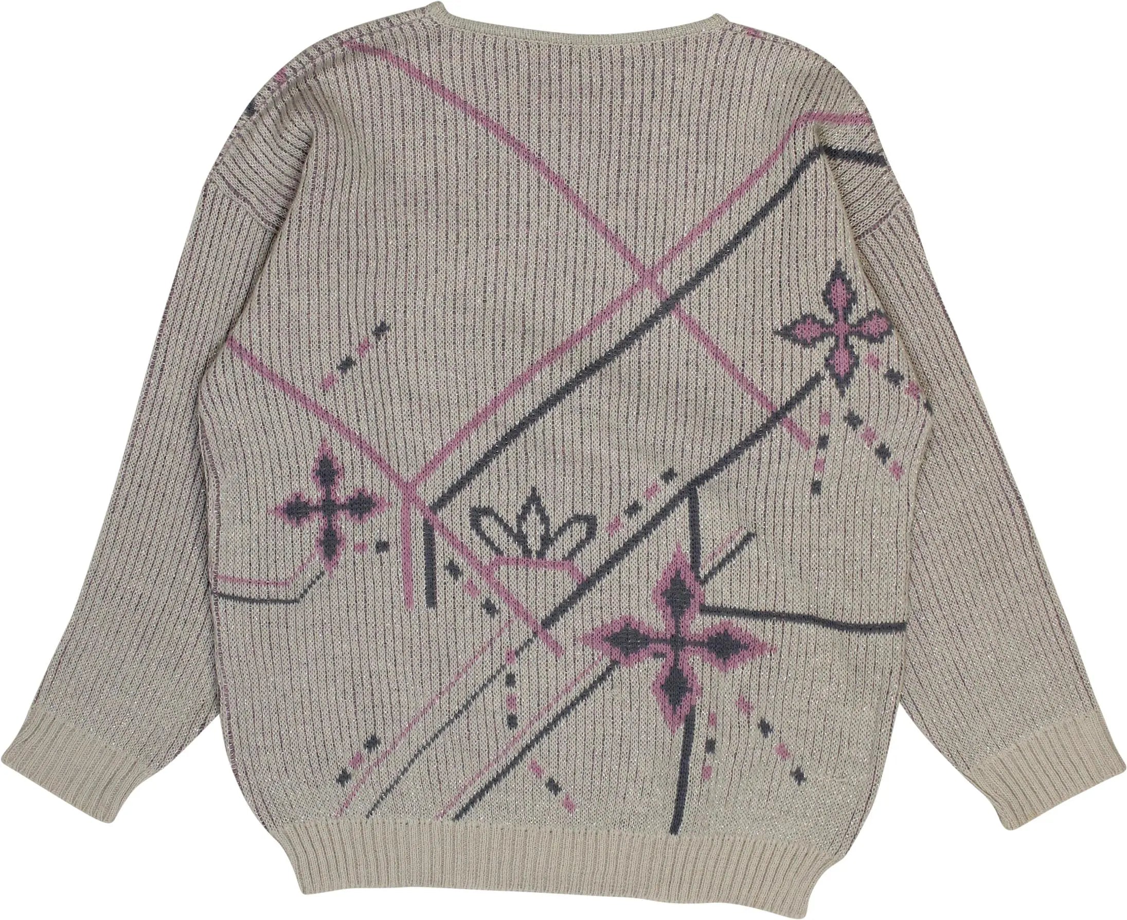 Sensazioni - 80s Patterned Jumper with Lurex Details- ThriftTale.com - Vintage and second handclothing