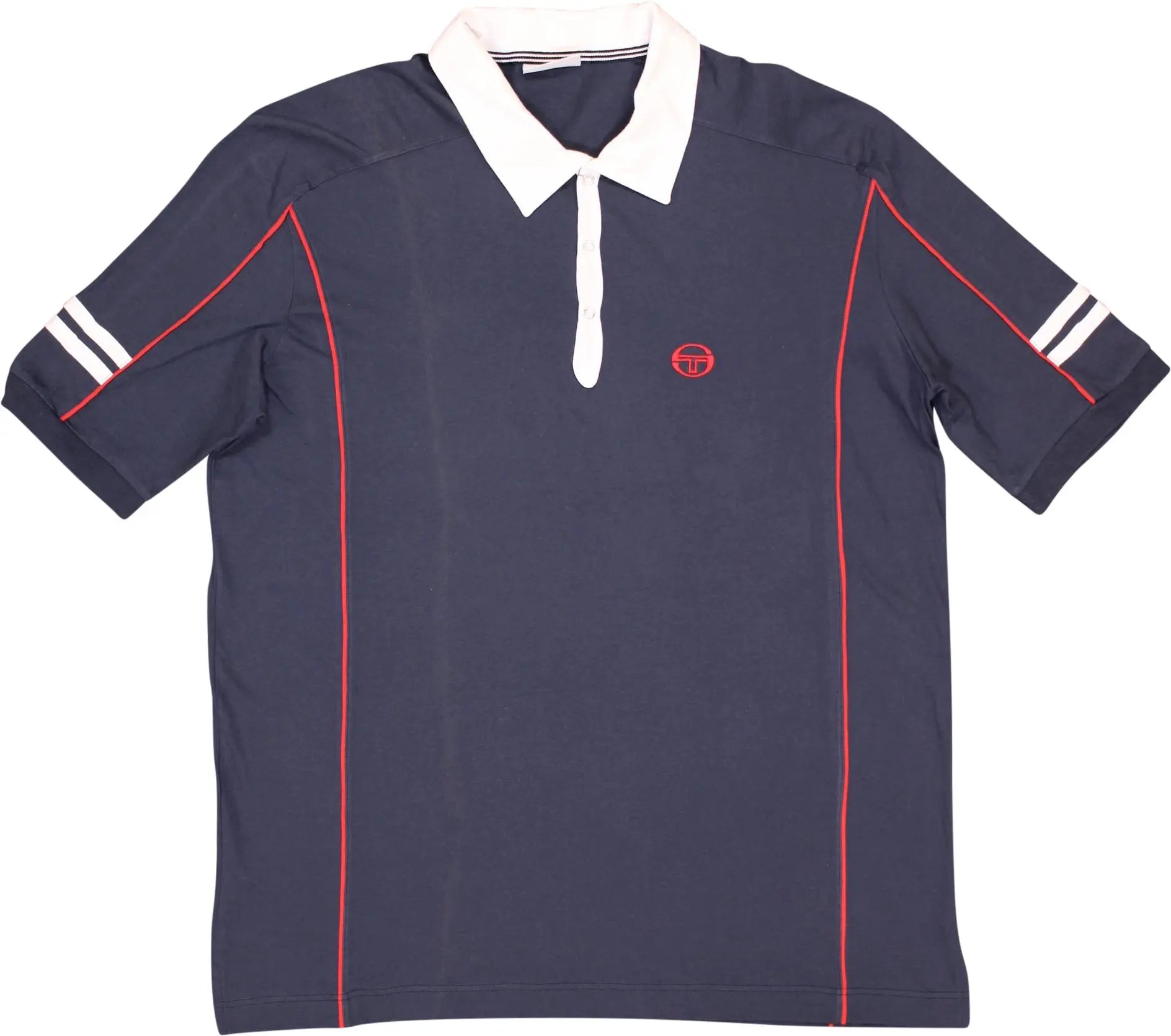 Sergio Tacchini - Blue Polo Shirt by Sergio Tacchini- ThriftTale.com - Vintage and second handclothing