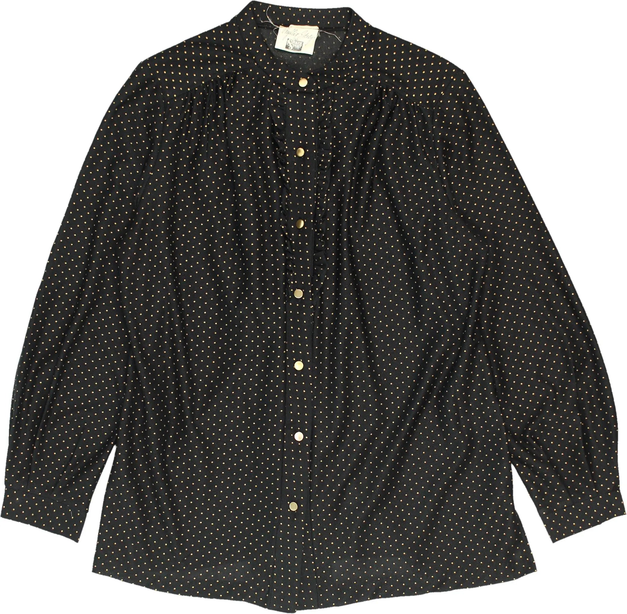 Shaker Sport - 80s Polka Dot Blouse- ThriftTale.com - Vintage and second handclothing