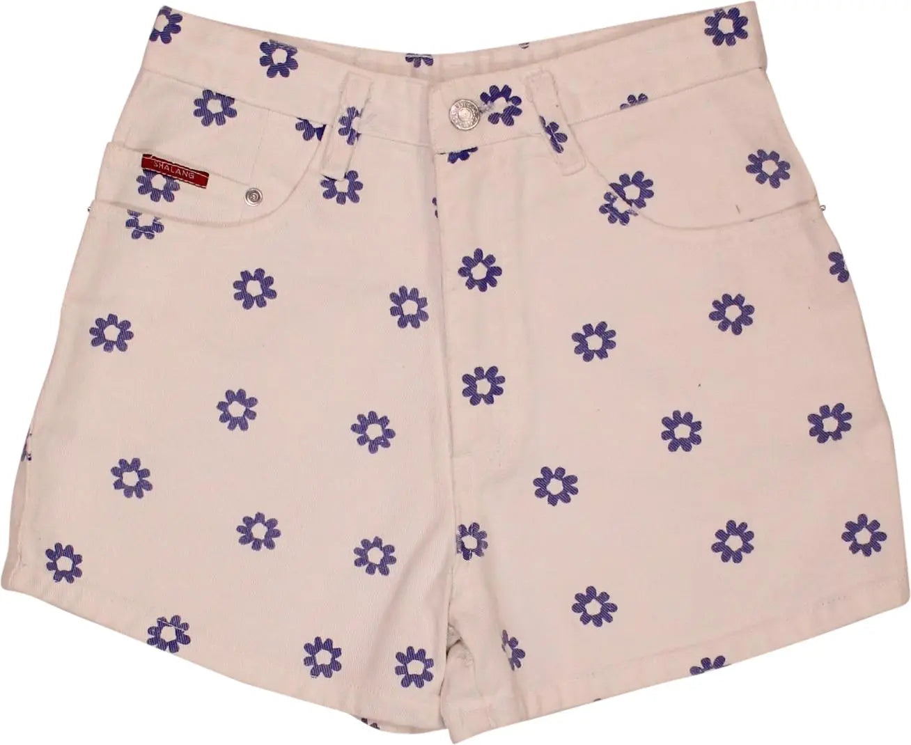 Shalang - Floral Denim Shorts- ThriftTale.com - Vintage and second handclothing