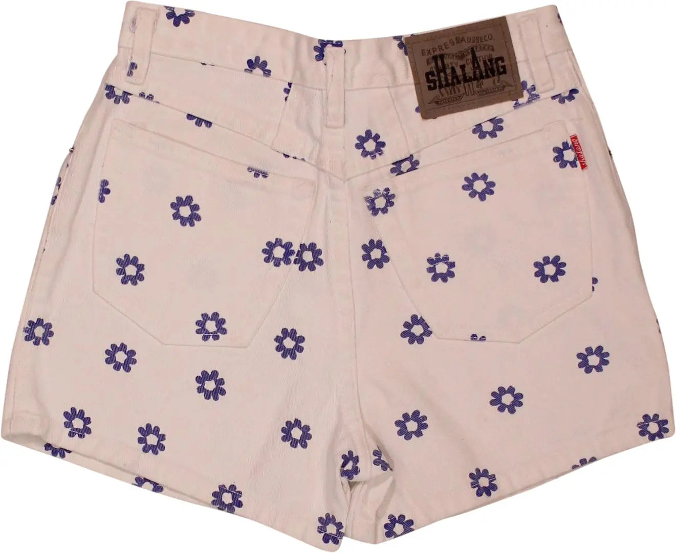 Shalang - Floral Denim Shorts- ThriftTale.com - Vintage and second handclothing