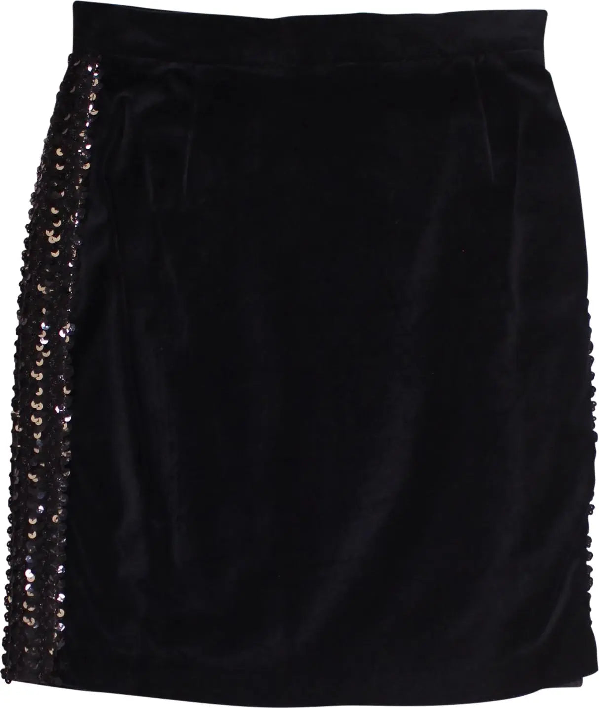 Shari - 80s Velvet Skirt with Sequins- ThriftTale.com - Vintage and second handclothing