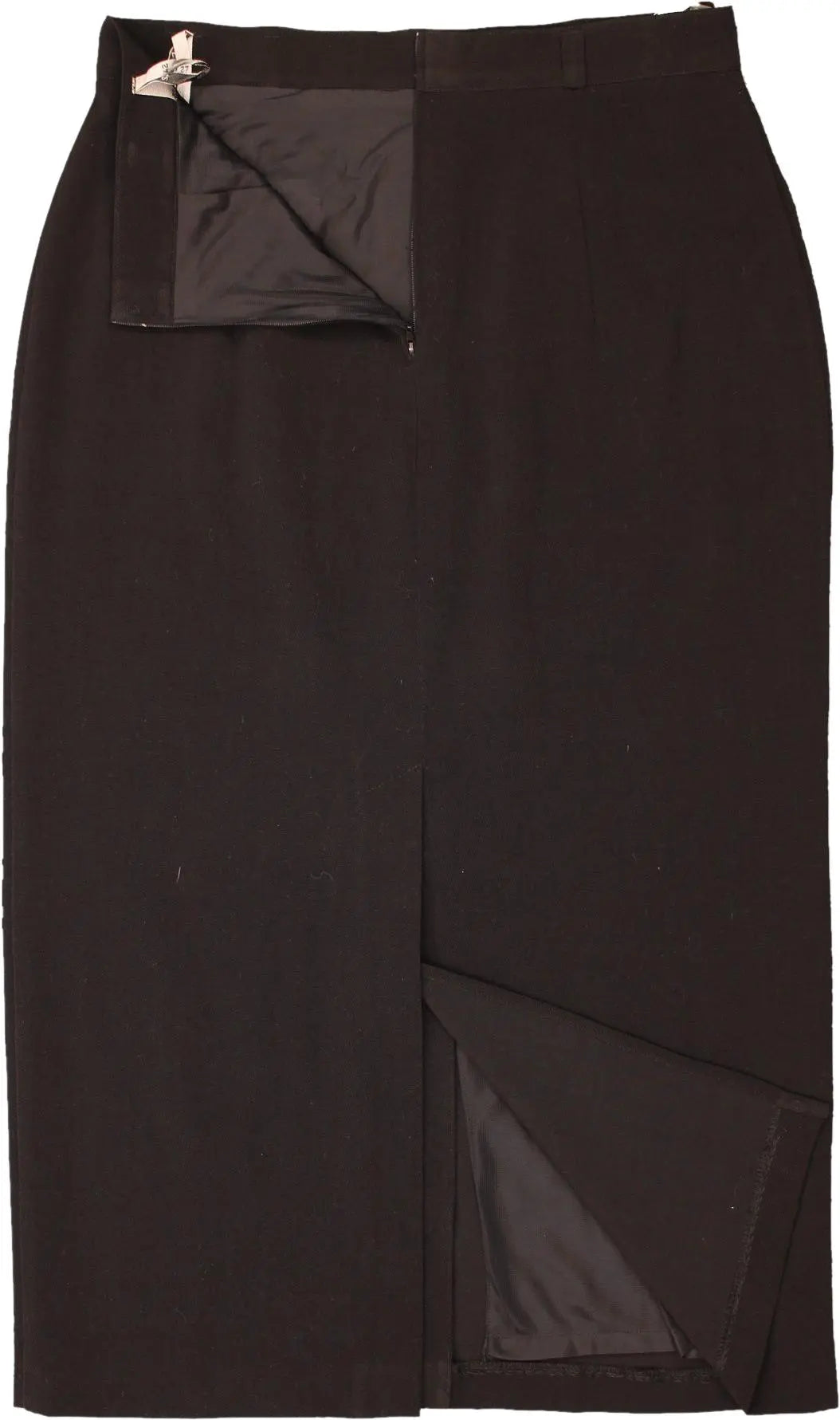 Sievers - Black Midi Skirt- ThriftTale.com - Vintage and second handclothing