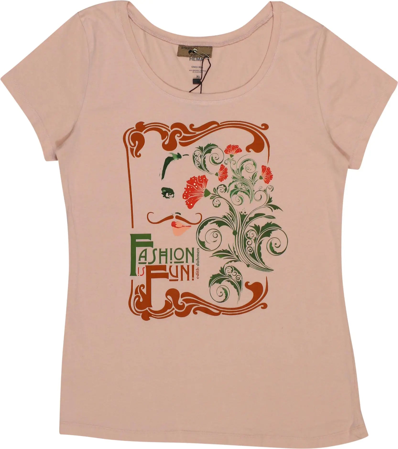 Simplicity - T-Shirt with Print Designed by Edith Dohmen- ThriftTale.com - Vintage and second handclothing