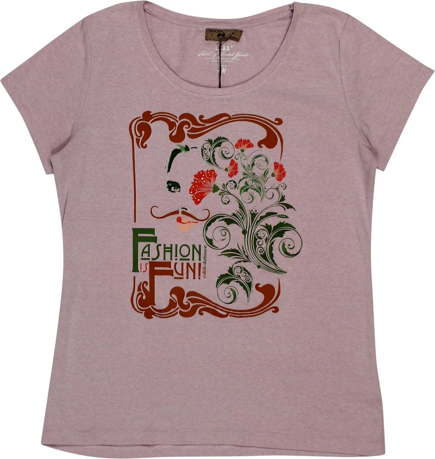 Simplicity - T-Shirt with Print Designed by Edith Dohmen- ThriftTale.com - Vintage and second handclothing