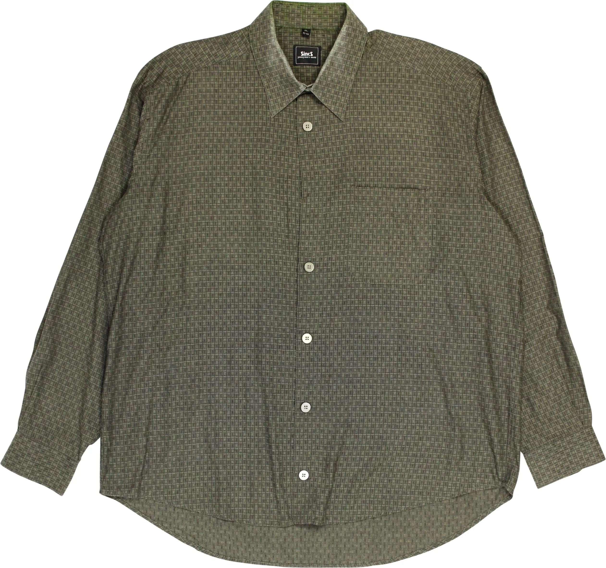 Sincs - Green Patterned Shirt- ThriftTale.com - Vintage and second handclothing