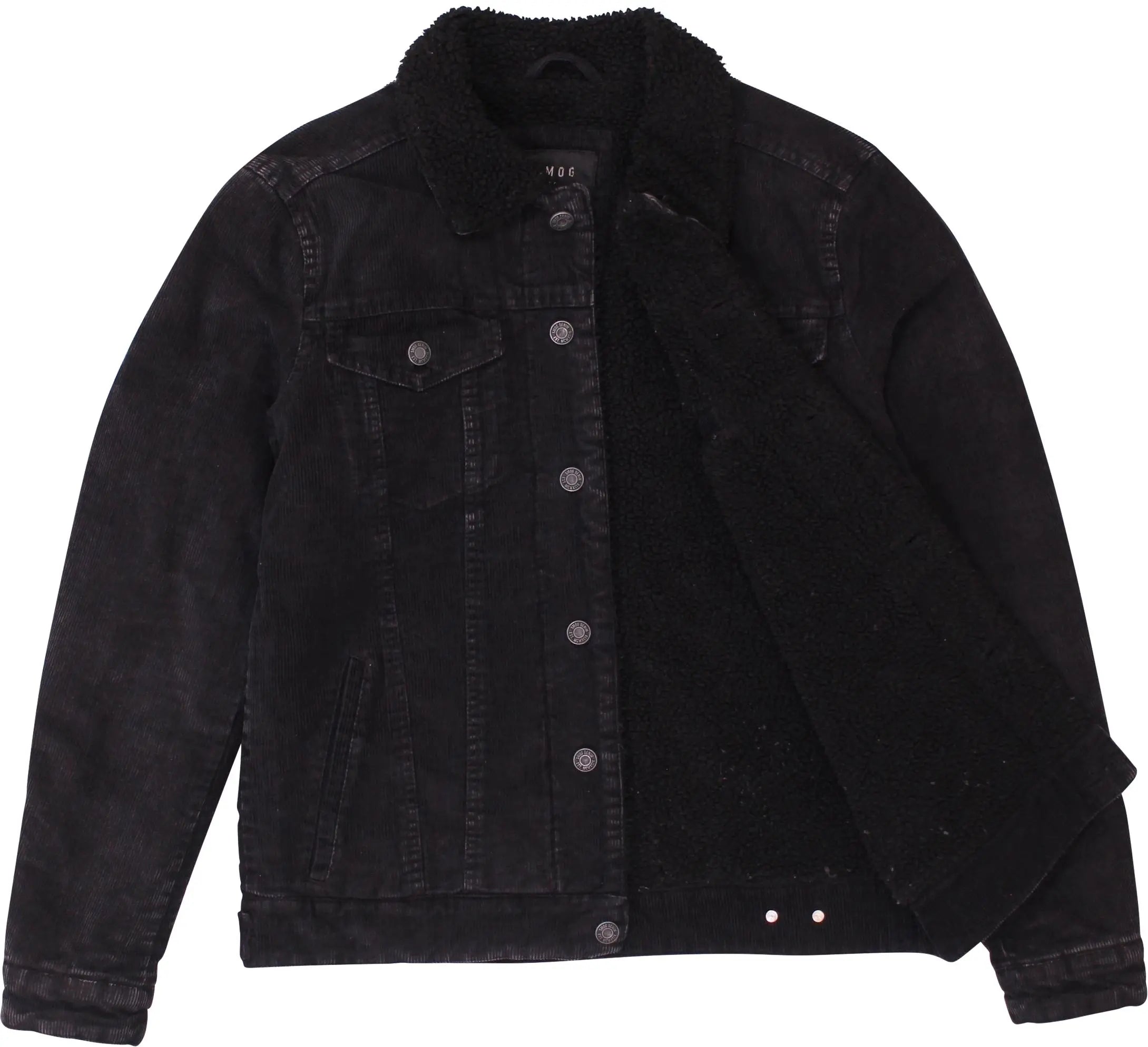 Smog - Black Corduroy Jacket by Smog Denim- ThriftTale.com - Vintage and second handclothing