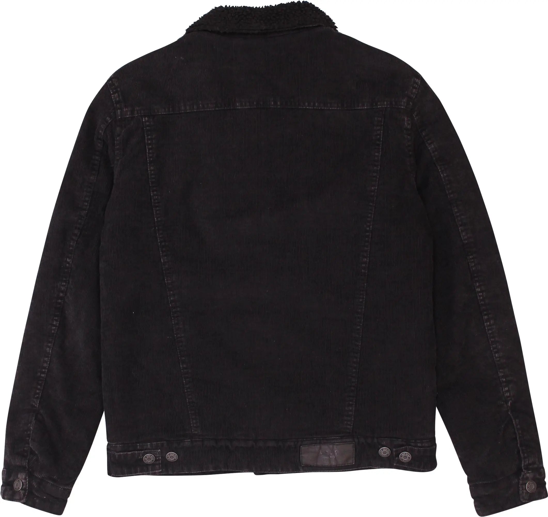 Smog - Black Corduroy Jacket by Smog Denim- ThriftTale.com - Vintage and second handclothing