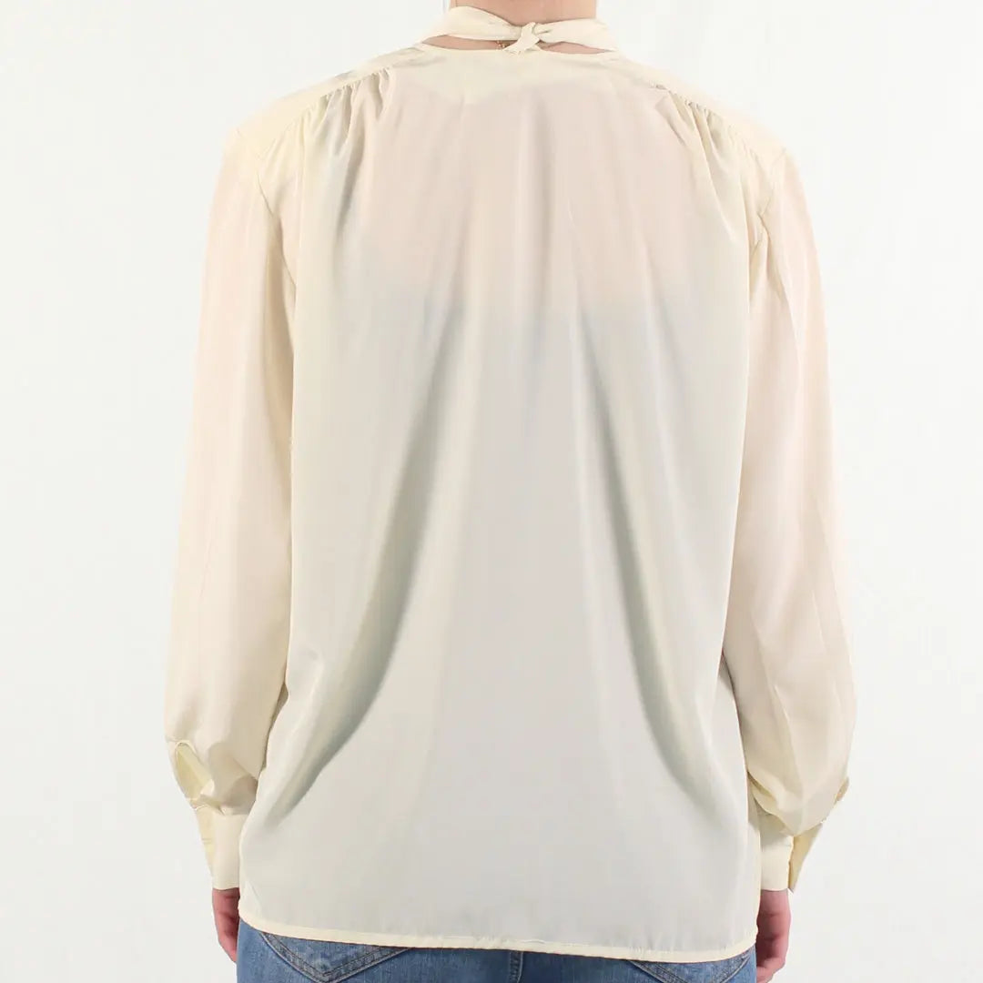 Solange Mondor - 80s Blouse with Bow- ThriftTale.com - Vintage and second handclothing