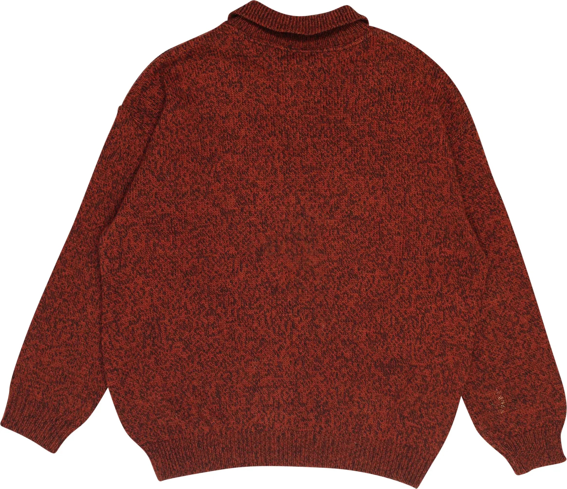 Southern - Red Quarter Neck Nodic Jumper- ThriftTale.com - Vintage and second handclothing