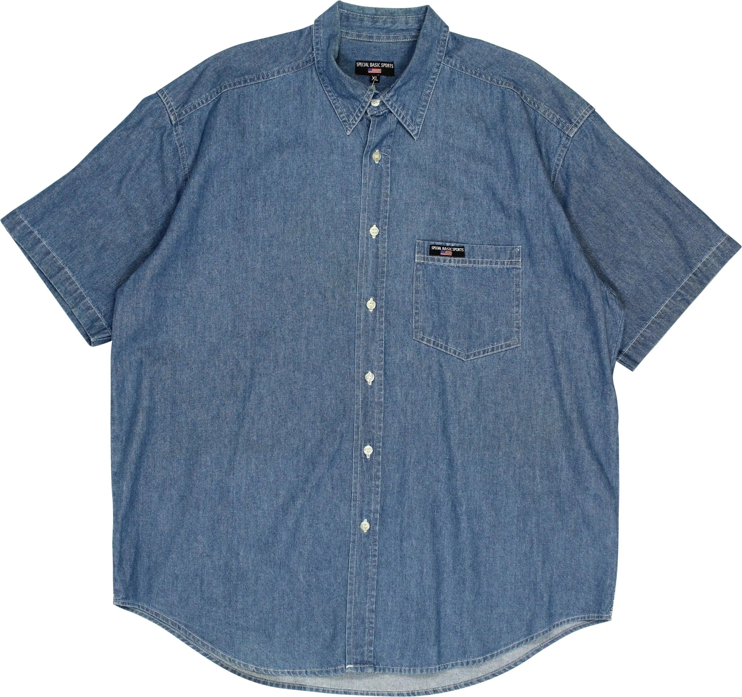 Special Basic Sports - 90s Denim Short Sleeve Shirt- ThriftTale.com - Vintage and second handclothing