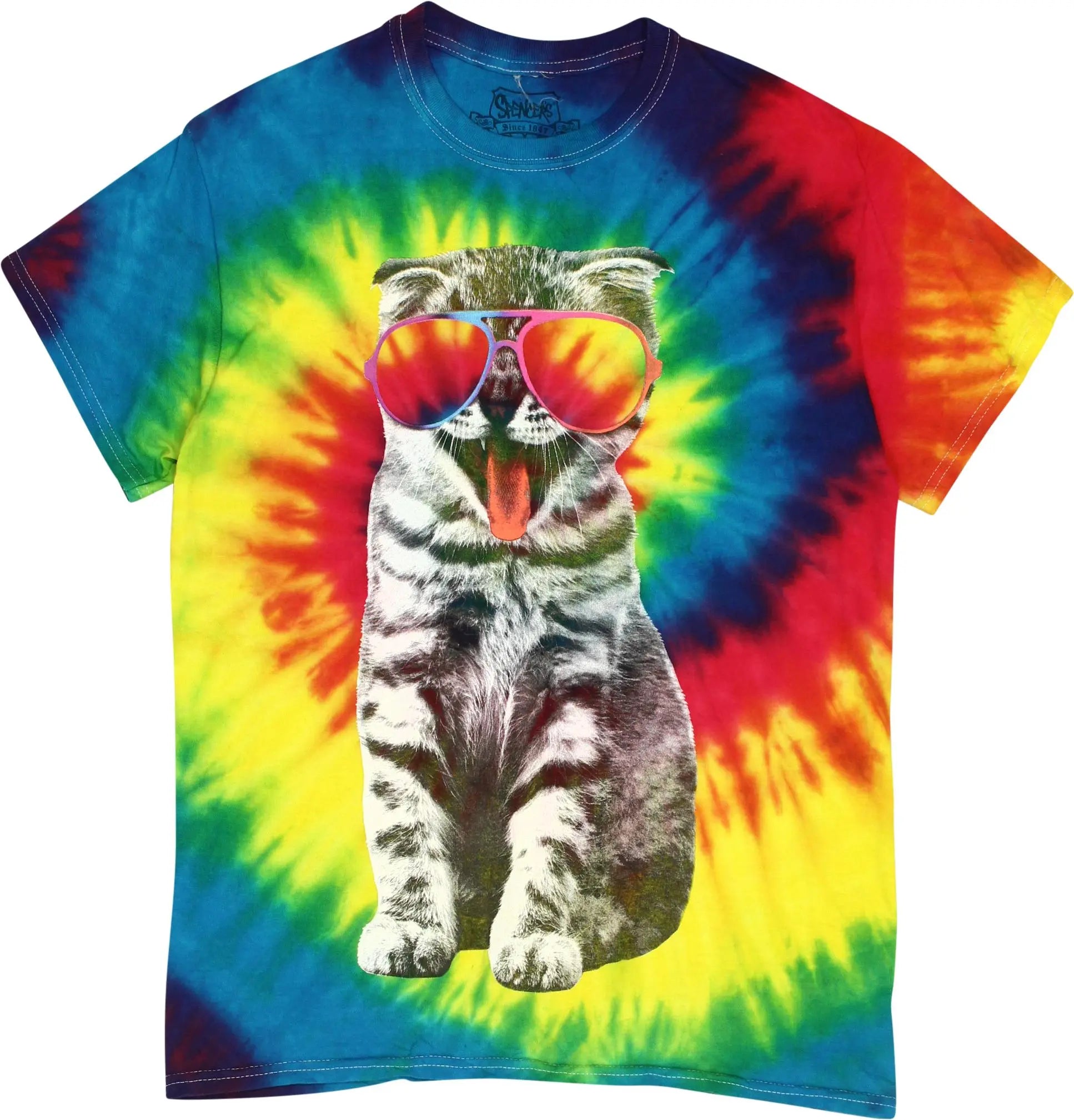 Spencers Online - Graphic Tie Dye T-Shirt- ThriftTale.com - Vintage and second handclothing