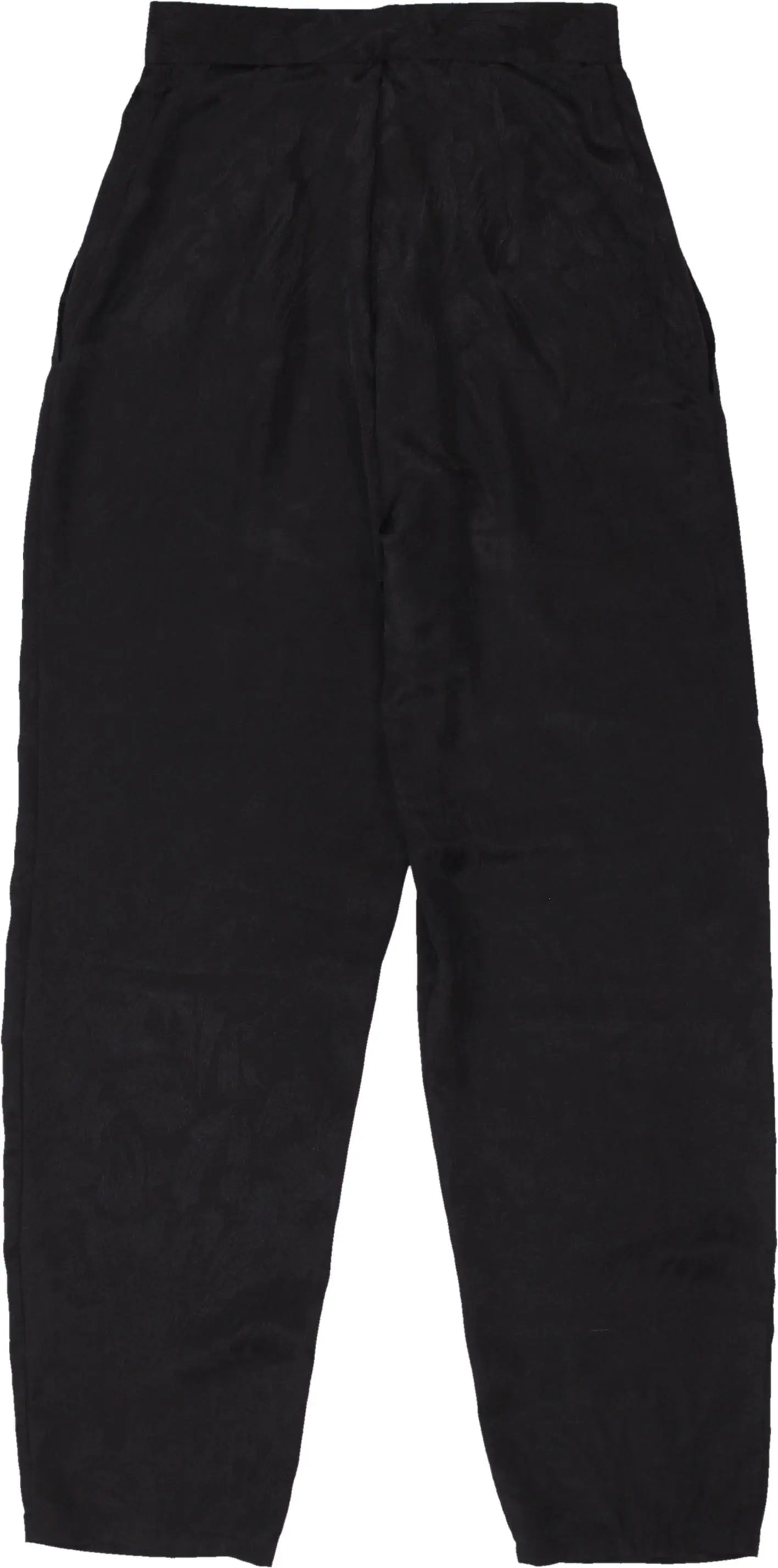 Spengler Mode - Black Satin Pants- ThriftTale.com - Vintage and second handclothing