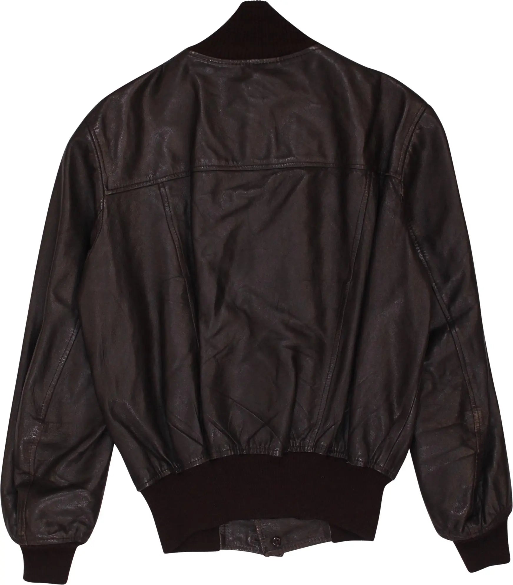 Sporting Creations - Vintage Brown Leather Jacket- ThriftTale.com - Vintage and second handclothing