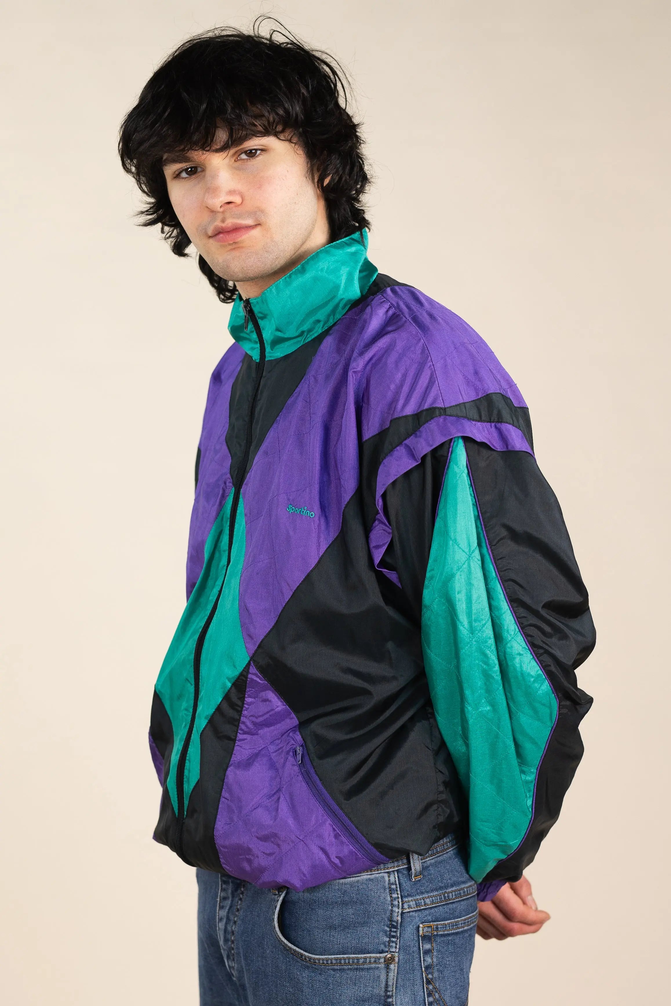 Sportino - 80s Track Jacket- ThriftTale.com - Vintage and second handclothing