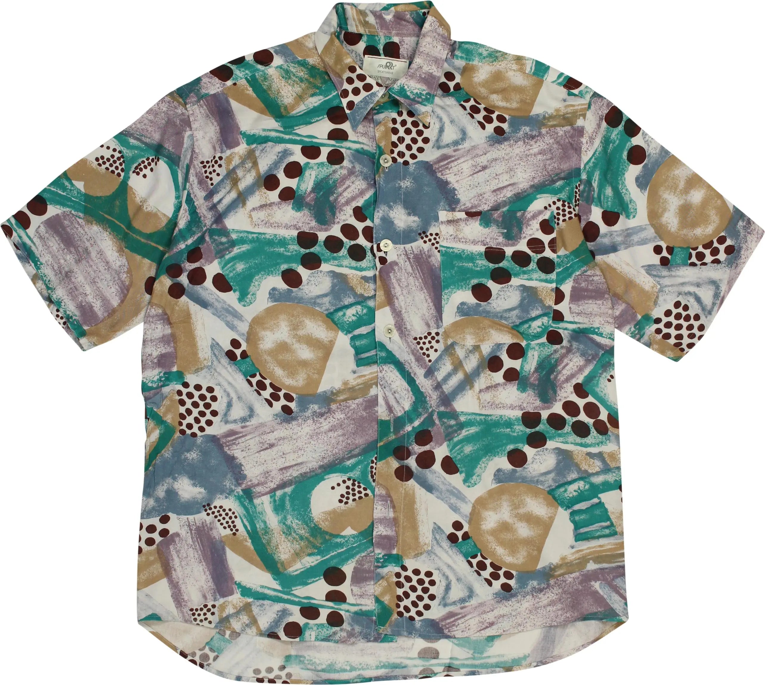 Spurt - 90s Patterned Shirt- ThriftTale.com - Vintage and second handclothing
