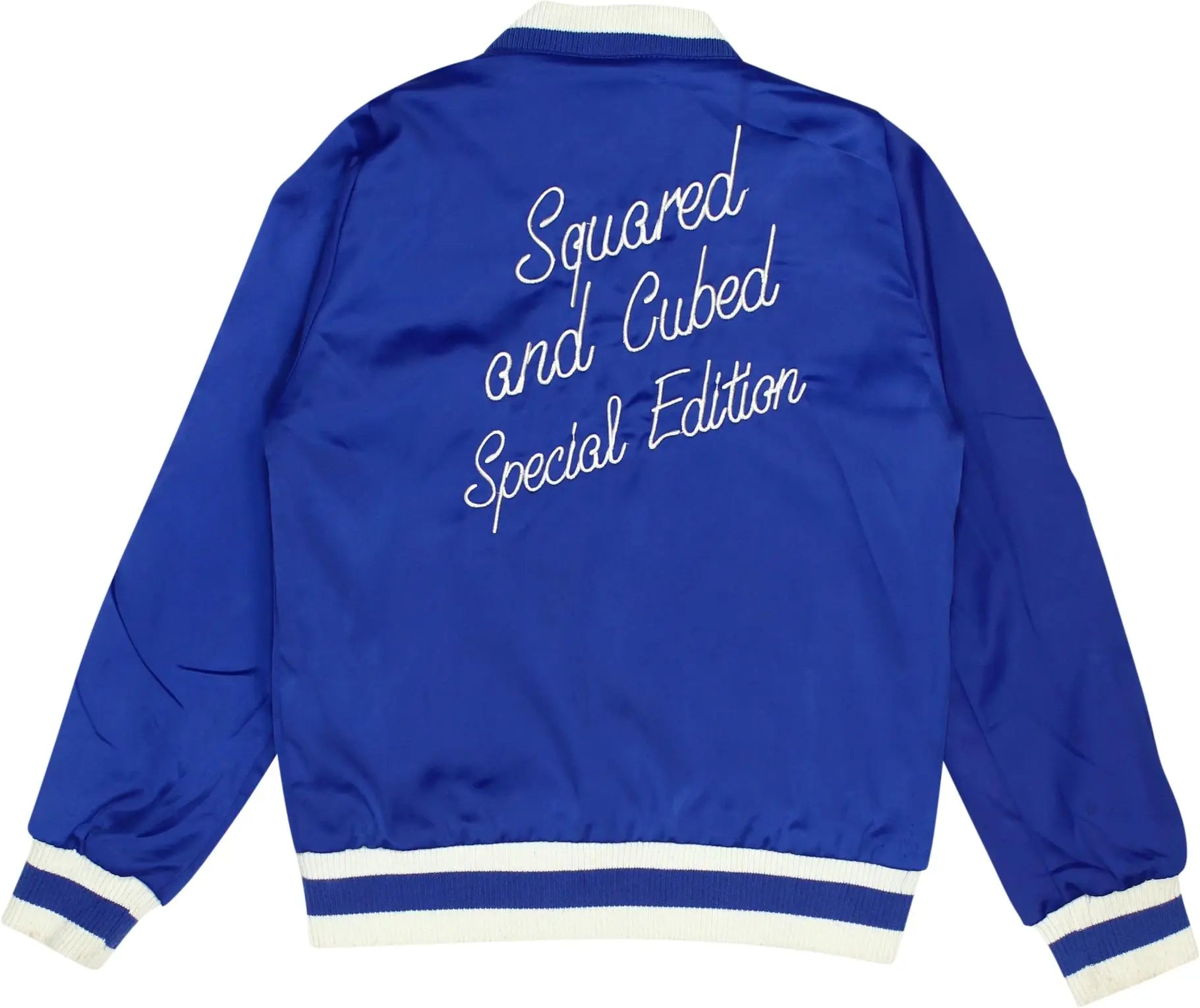 Squared & Cubed - Varsity Satin Jacket- ThriftTale.com - Vintage and second handclothing