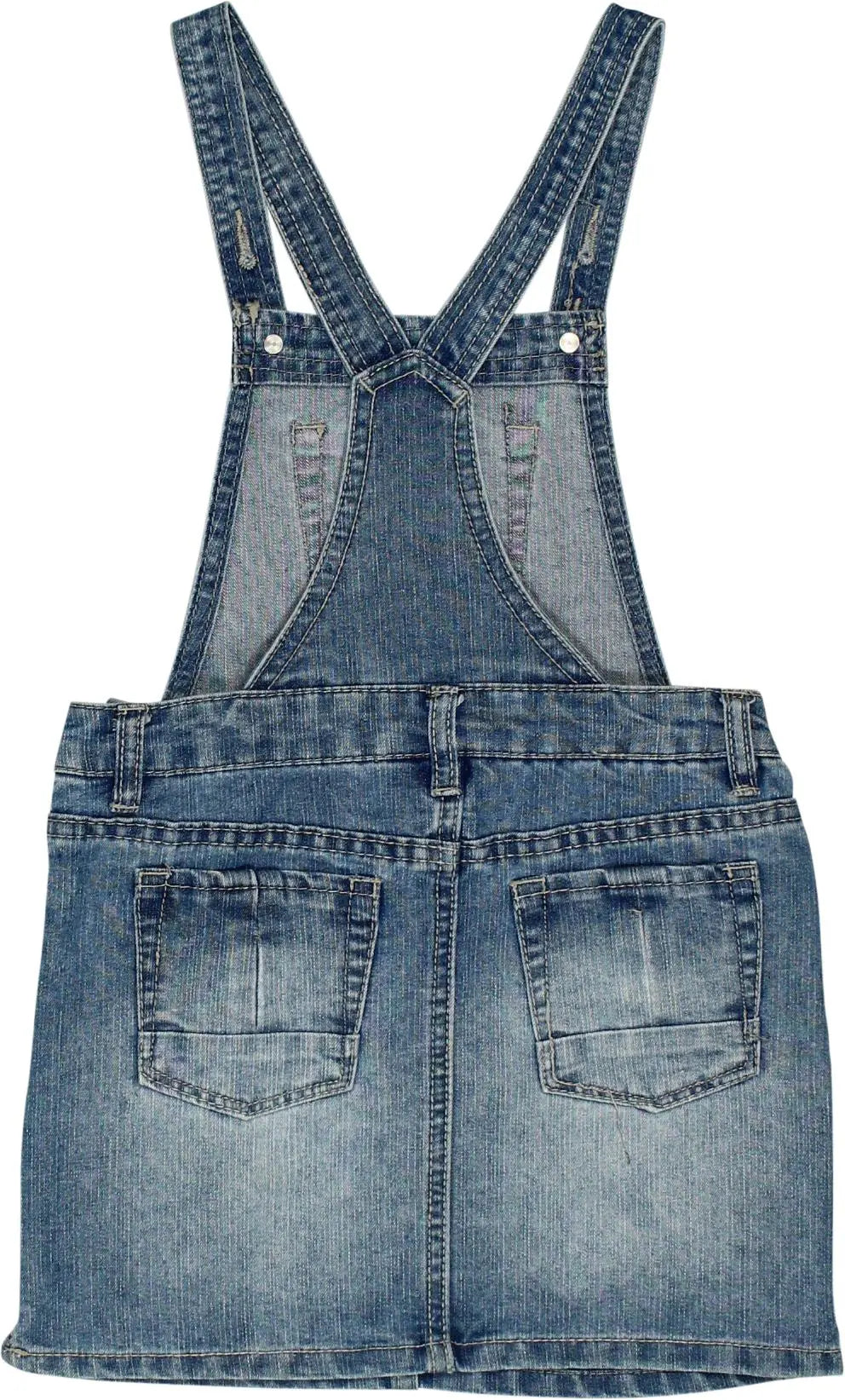 Squeeze - Denim Overall Dress- ThriftTale.com - Vintage and second handclothing