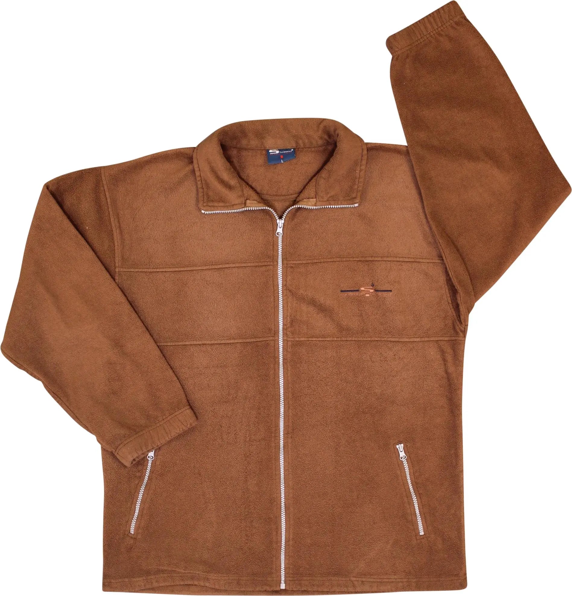 Statement Urban Vibes - Brown Fleece Zip-up- ThriftTale.com - Vintage and second handclothing