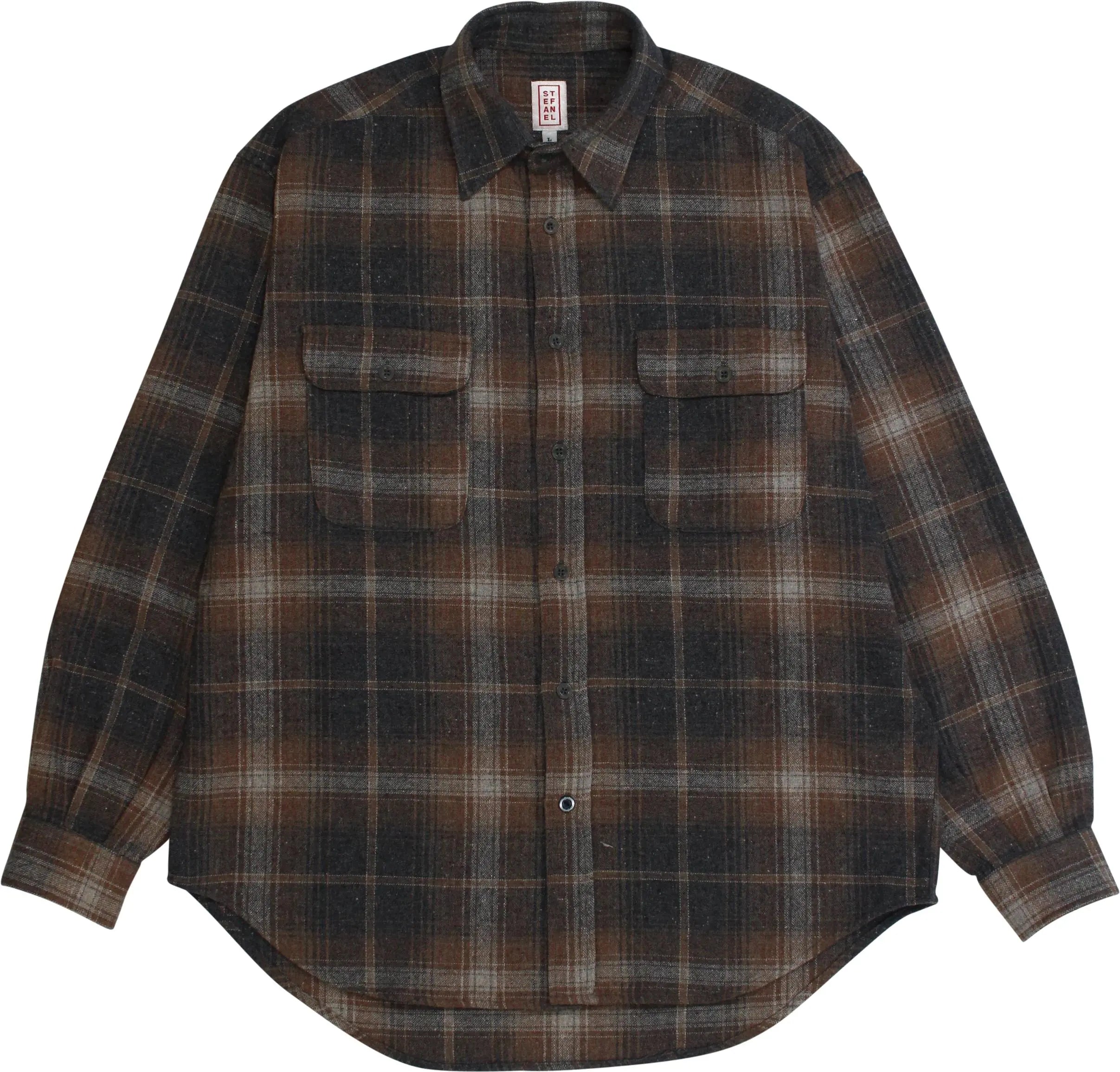 Stefanel - Checked Shirt with Wool- ThriftTale.com - Vintage and second handclothing