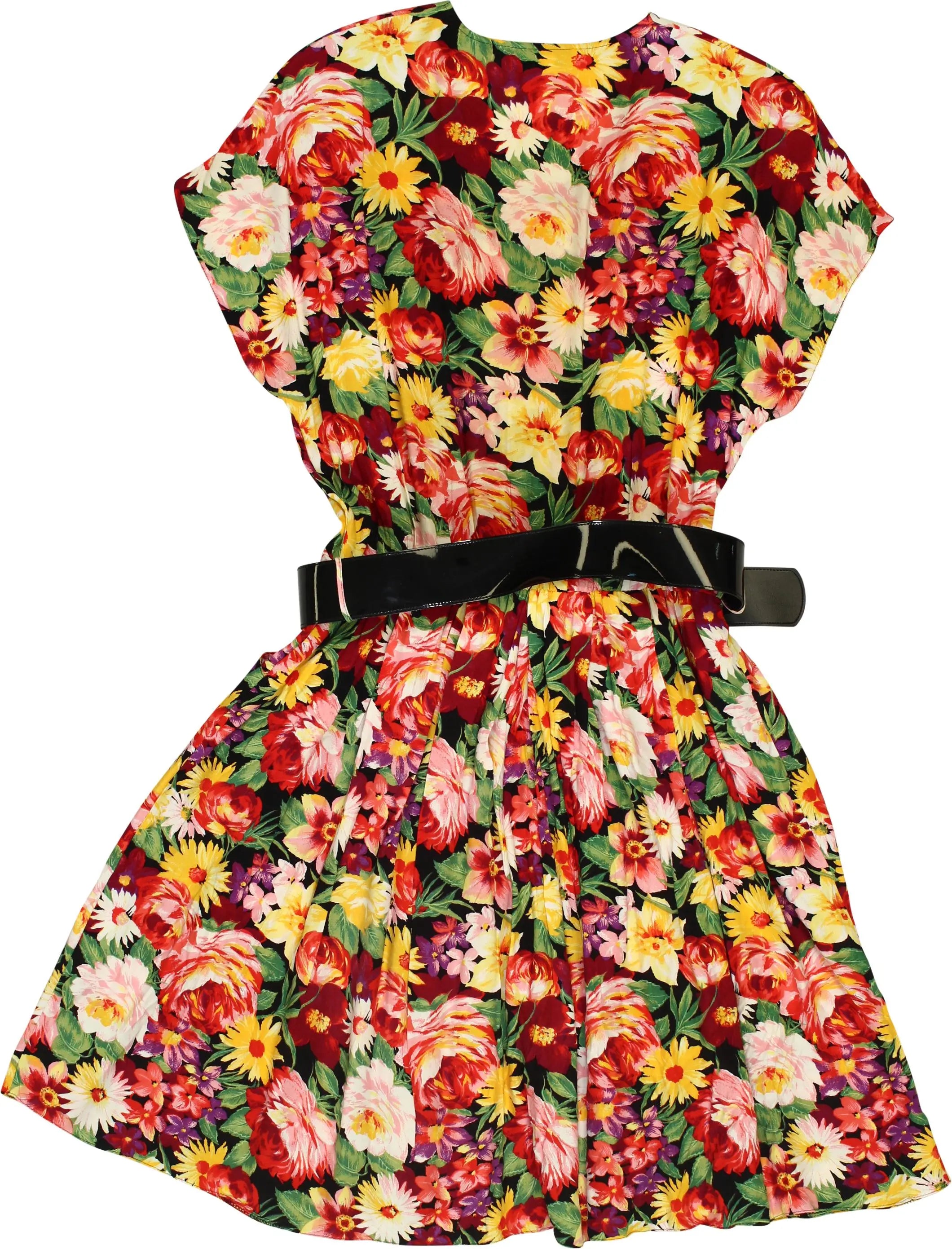 Steilmann - 80s Floral Dress- ThriftTale.com - Vintage and second handclothing