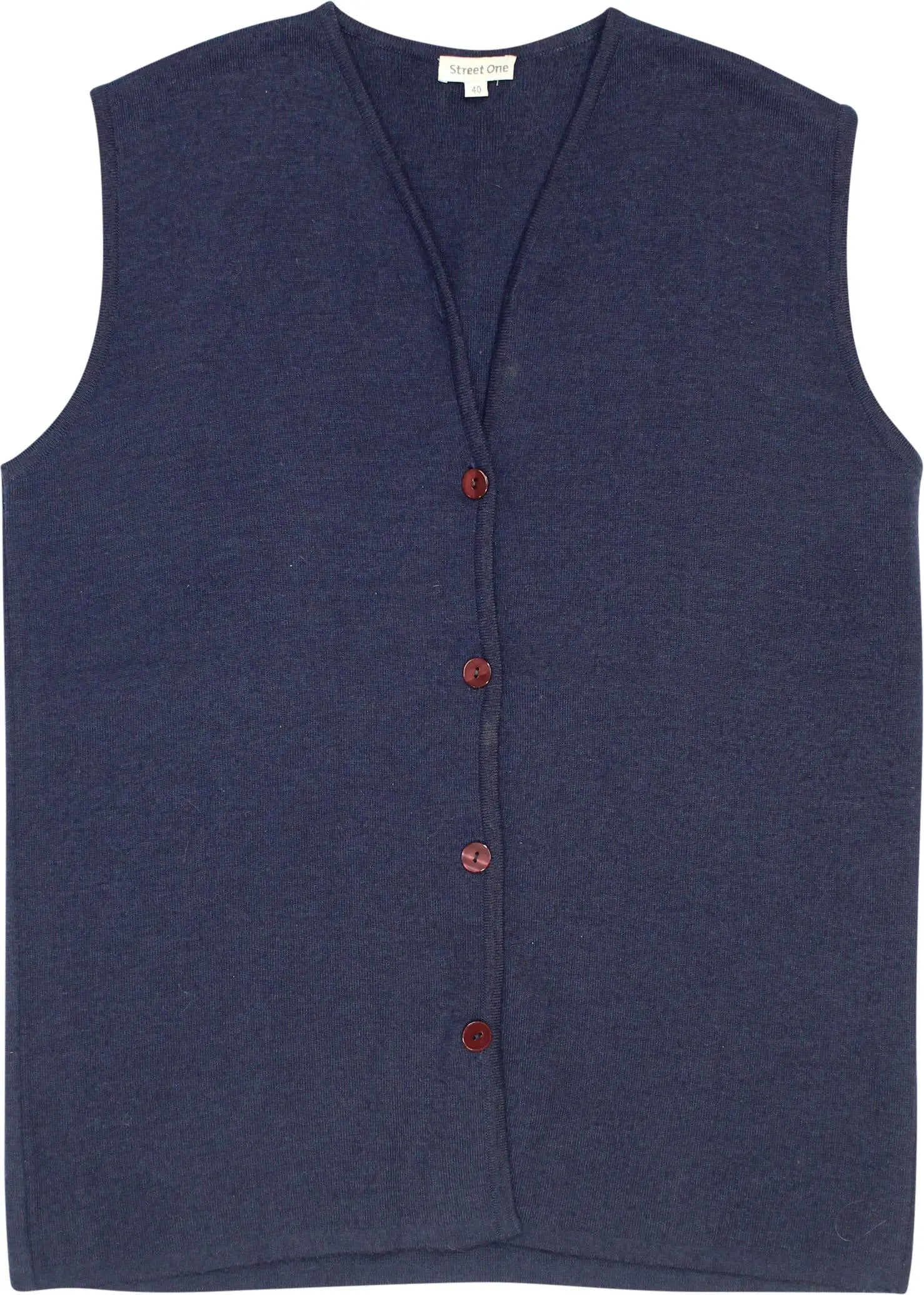 Street One - Knitted Vest- ThriftTale.com - Vintage and second handclothing