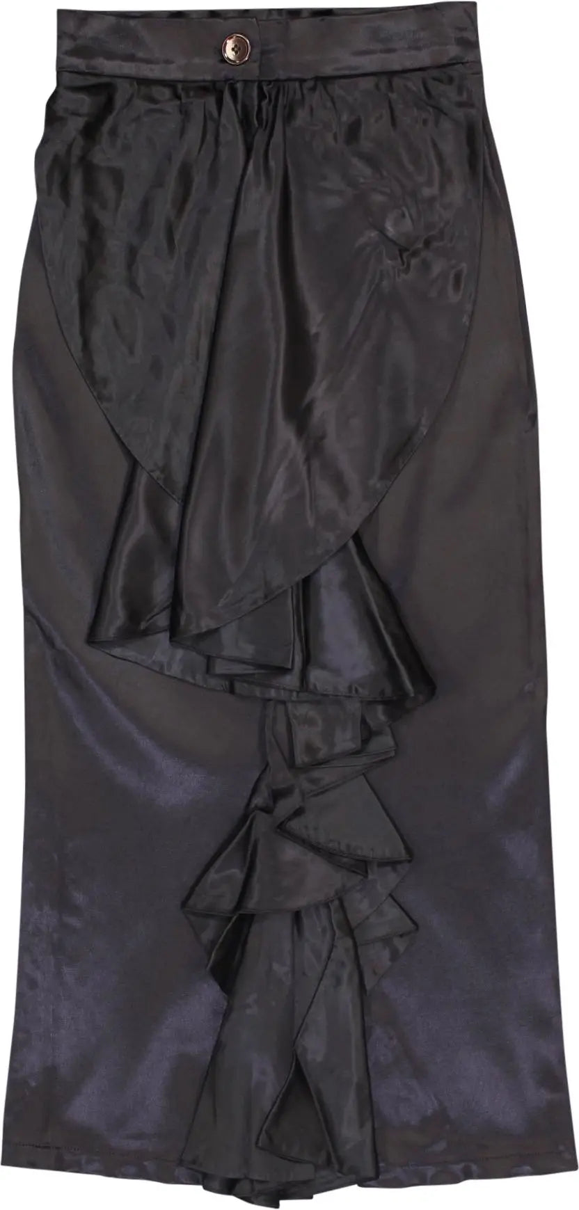 Studibaker Hawk - 90s Black Satin Skirt by Studibaker Hawk- ThriftTale.com - Vintage and second handclothing
