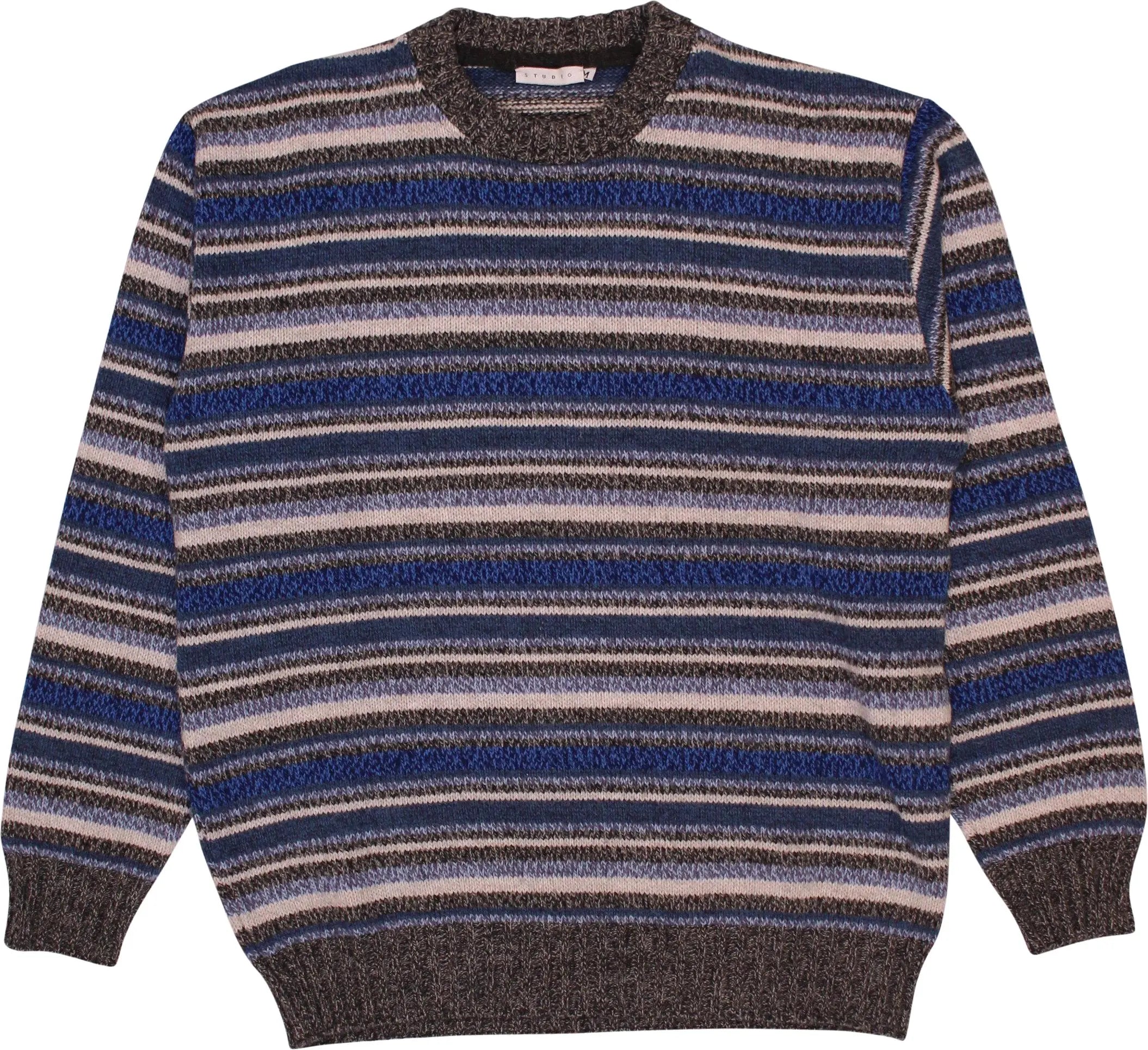 Studio - Knitted Striped Jumper- ThriftTale.com - Vintage and second handclothing