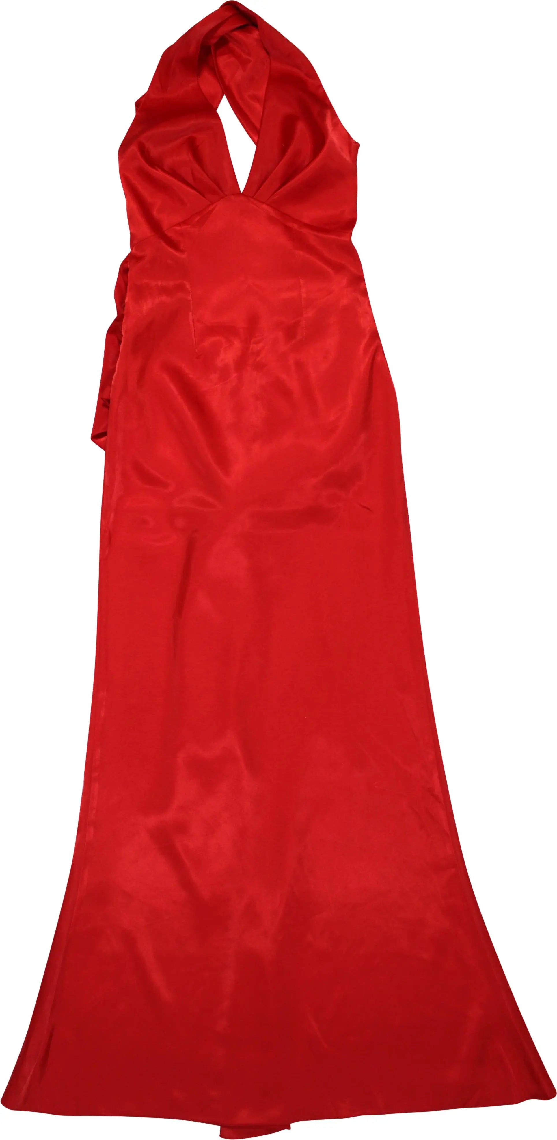 Studio Mody Mona - Red Long Evening Dress- ThriftTale.com - Vintage and second handclothing
