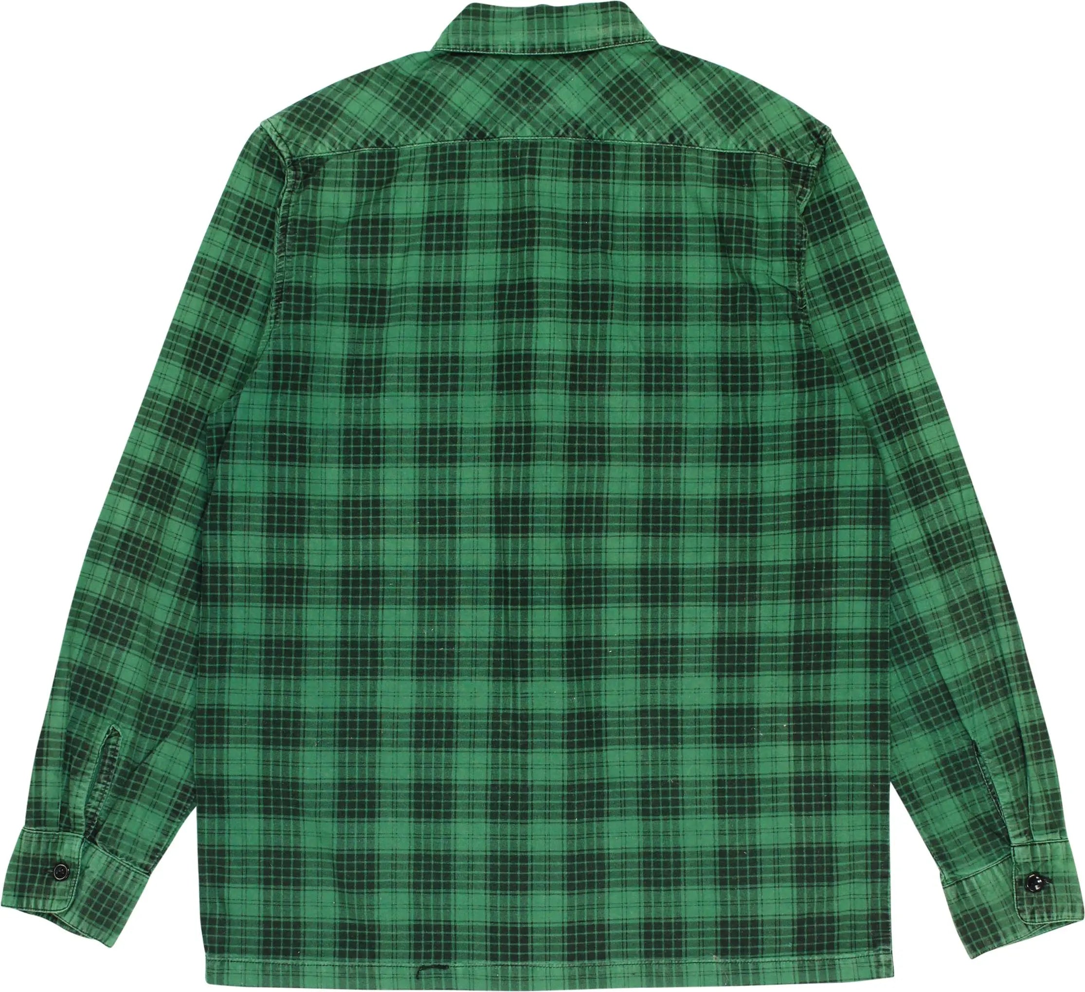 Stüssy - Green Checked Shirt- ThriftTale.com - Vintage and second handclothing