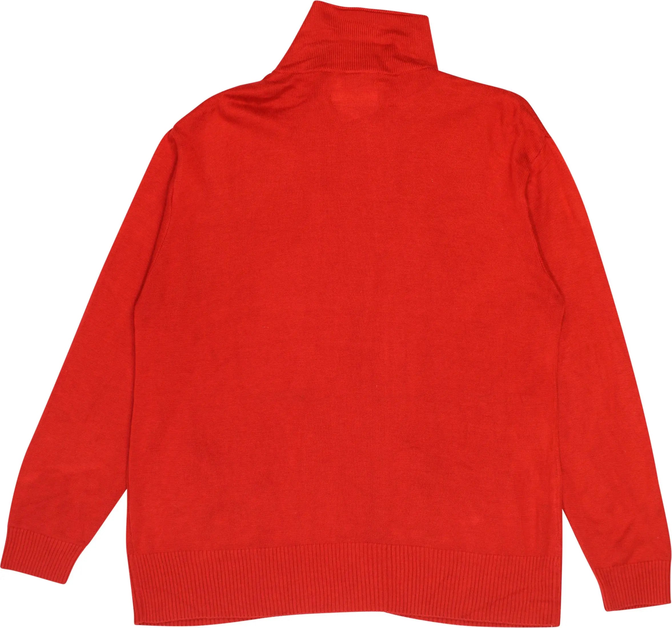 Styles - Red Zip Up Cardigan- ThriftTale.com - Vintage and second handclothing