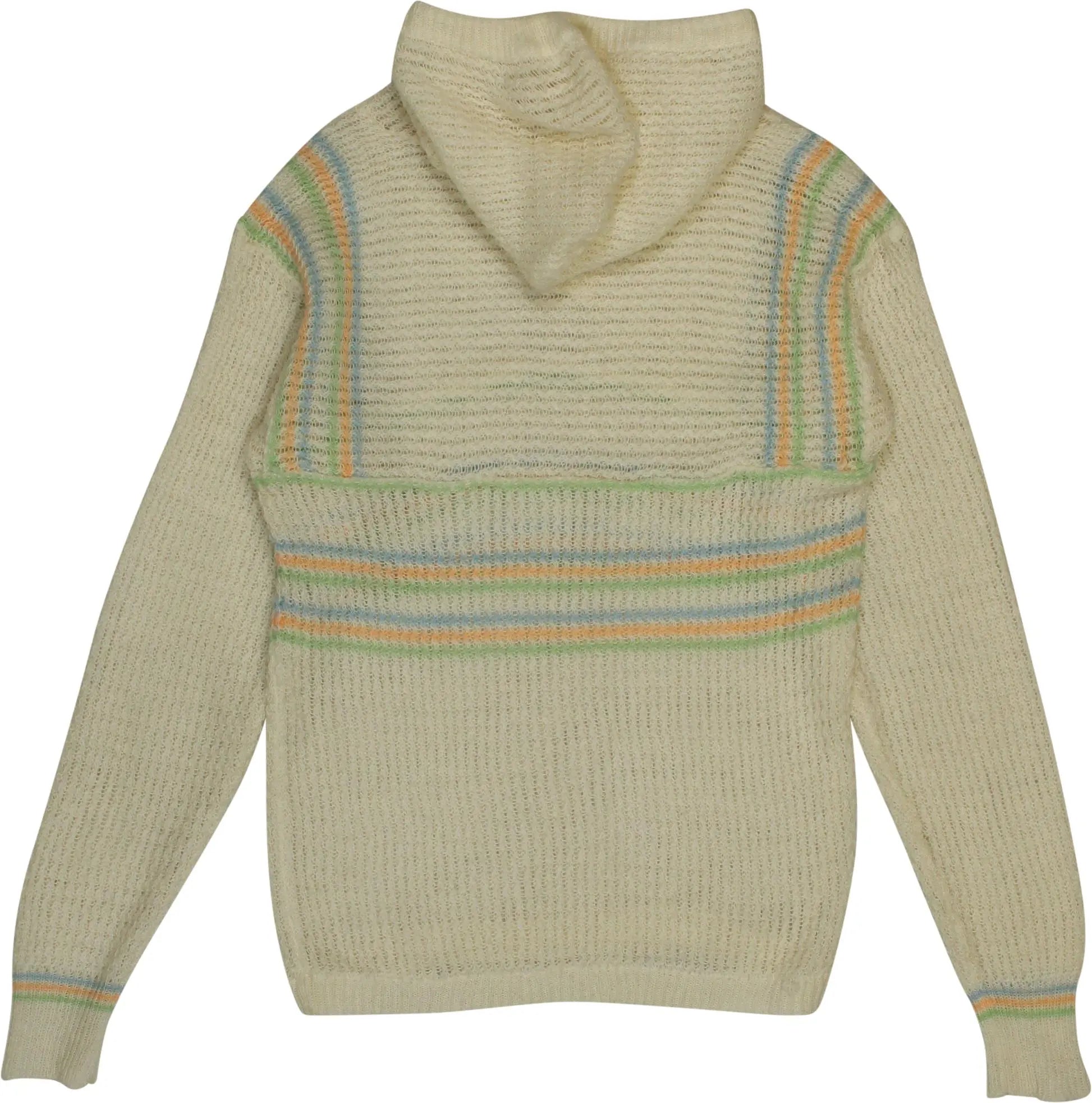 Sunny Tops - 70s Hooded Knitted Jumper- ThriftTale.com - Vintage and second handclothing