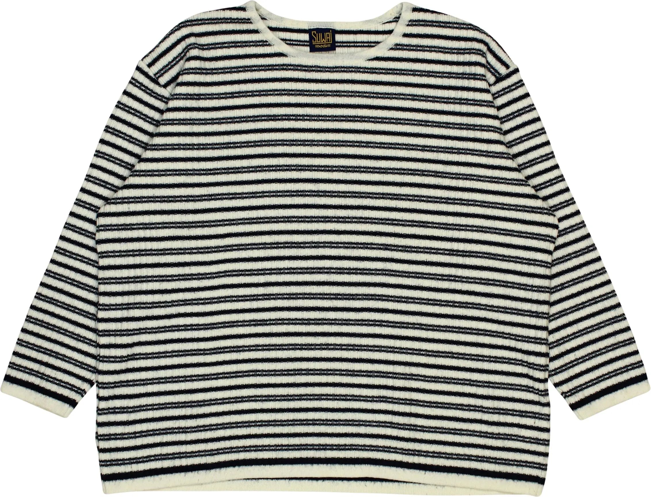 Suwai - 90s Wool Blend Striped Jumper- ThriftTale.com - Vintage and second handclothing