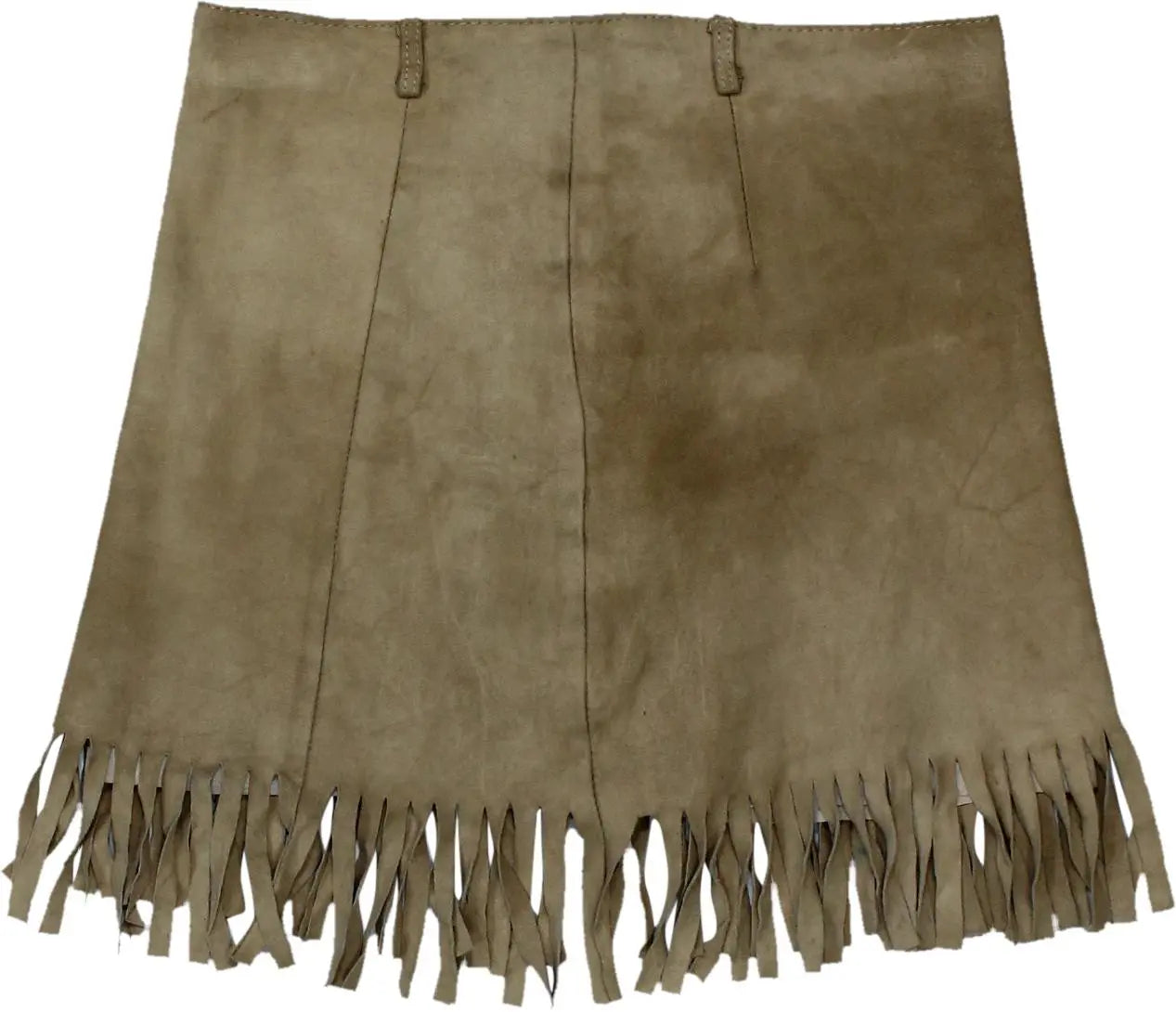 Sylvie Schimmel Paris - Beige Leather Skirt- ThriftTale.com - Vintage and second handclothing