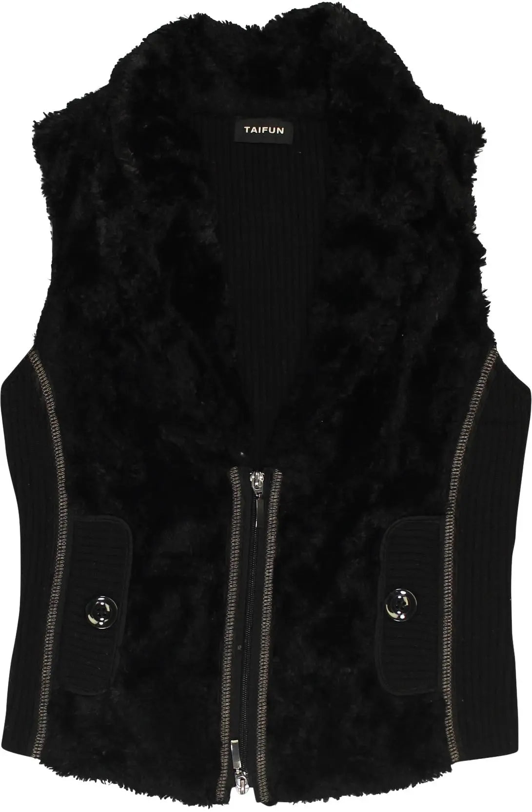 Taifun - Faux Fur Vest- ThriftTale.com - Vintage and second handclothing