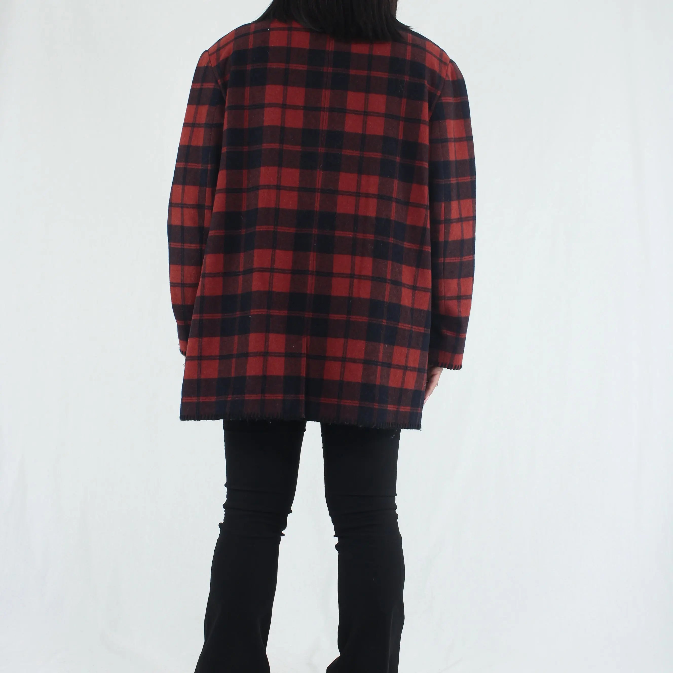 Taifun - Tartan Wool Blend Coat- ThriftTale.com - Vintage and second handclothing