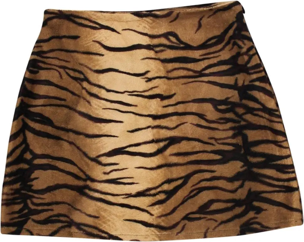 90s Fluffy Animal Print Skirt ThriftTale