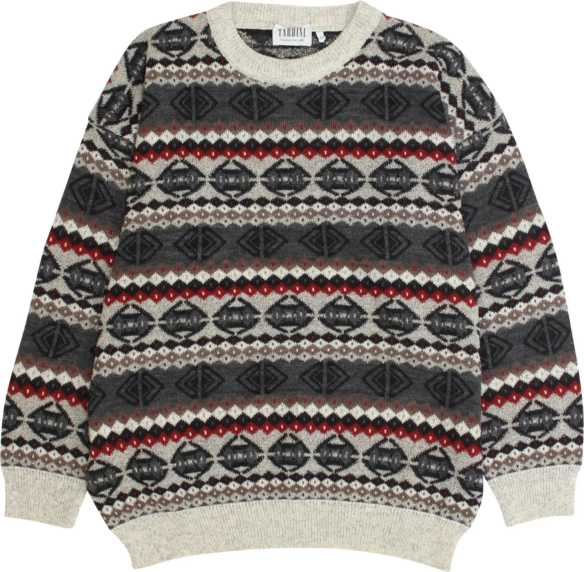 Tardini - Graphic Wool Blend Sweater- ThriftTale.com - Vintage and second handclothing