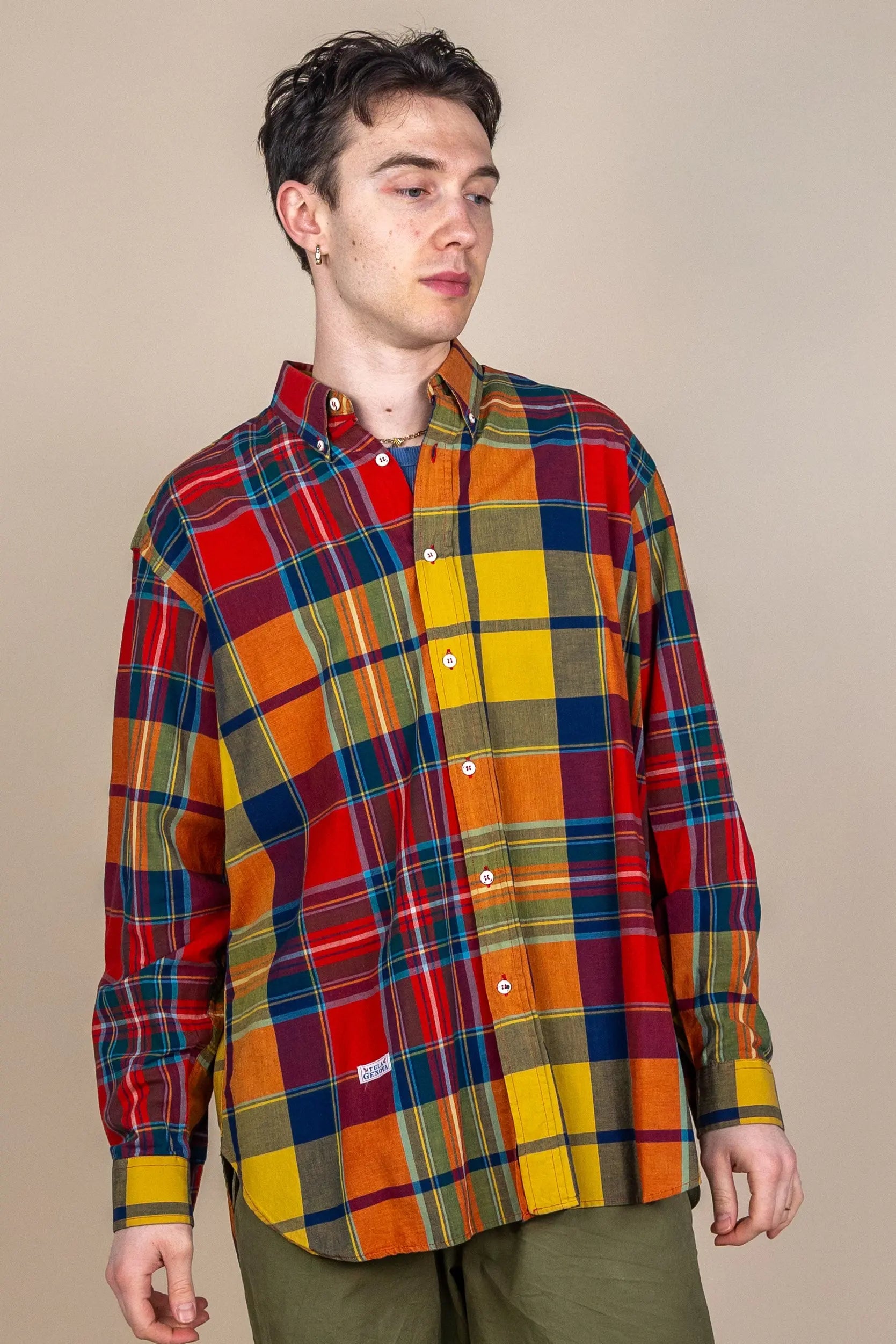 Vintage 80s Checkered Long Sleeve Shirt ThriftTale