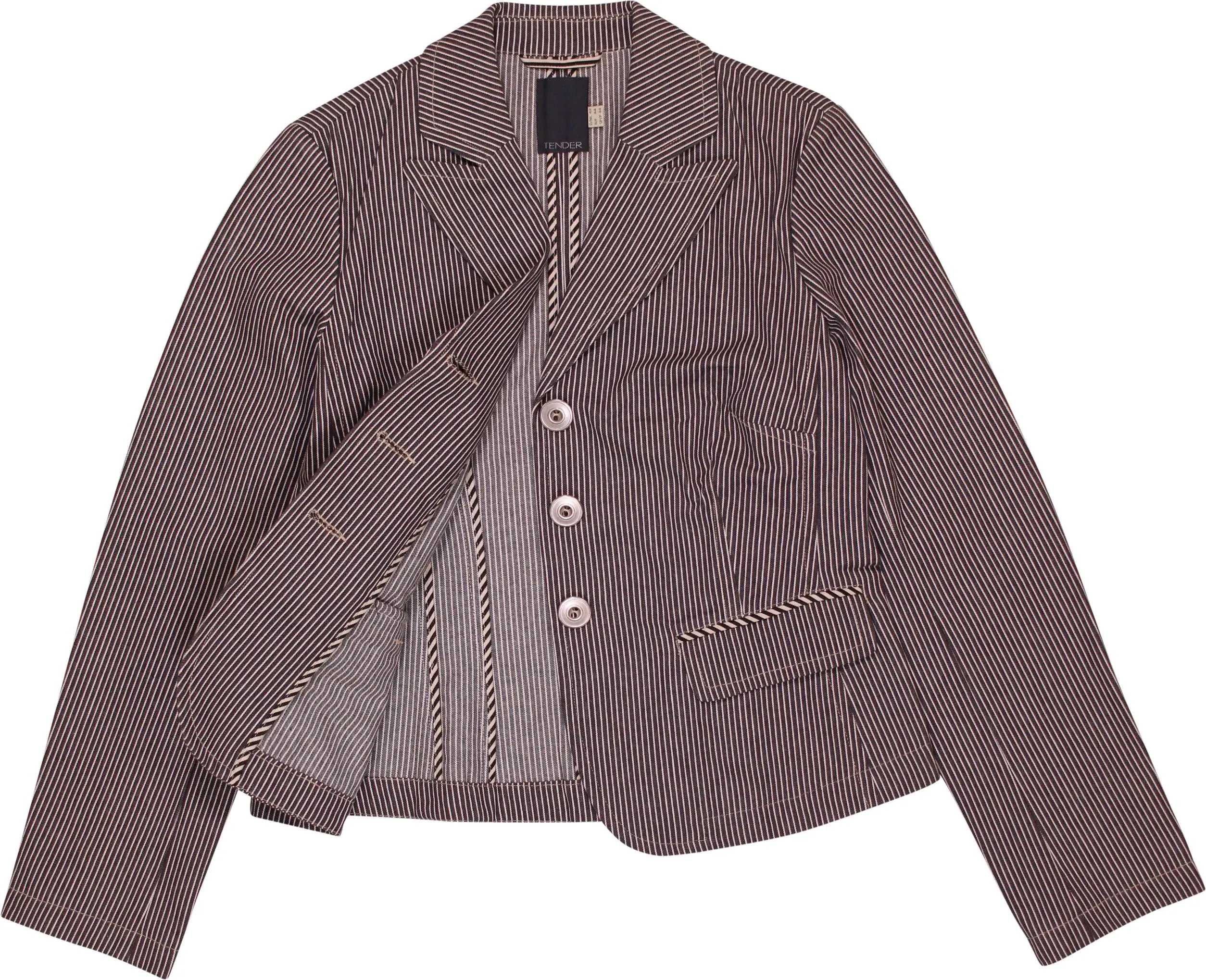 Tender - Striped Blazer Jacket- ThriftTale.com - Vintage and second handclothing