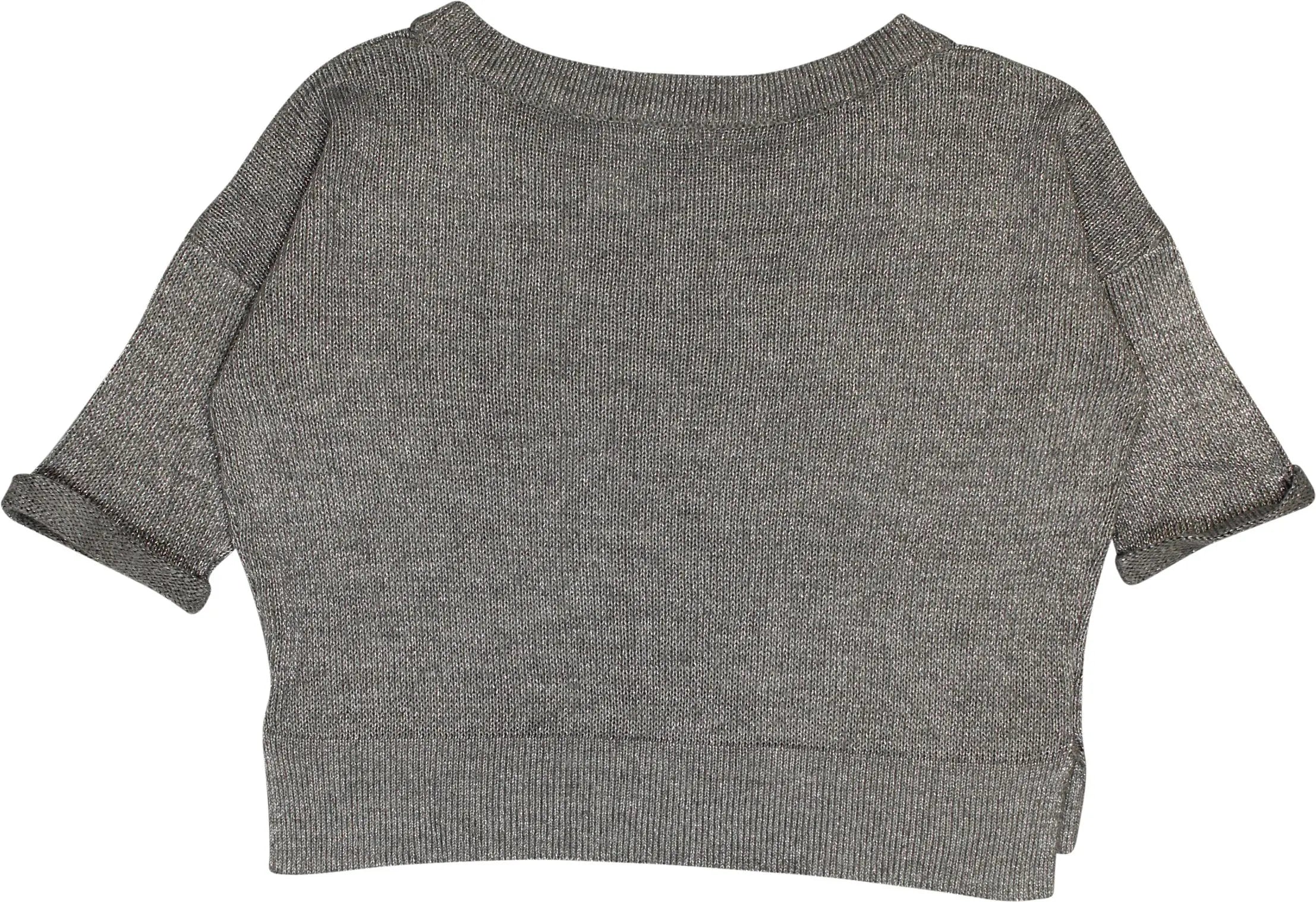 Tezenis - Silver Knitted Top- ThriftTale.com - Vintage and second handclothing