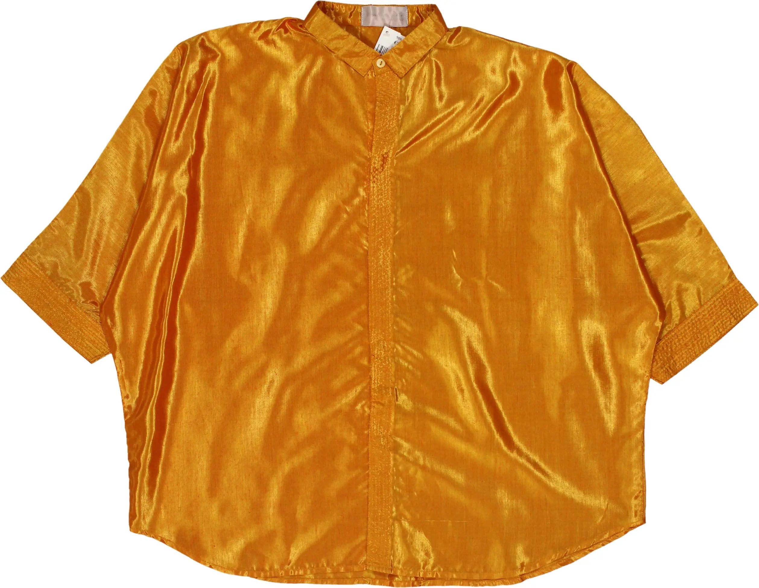 Thai Silk - Thai Satin Silk Shirt- ThriftTale.com - Vintage and second handclothing