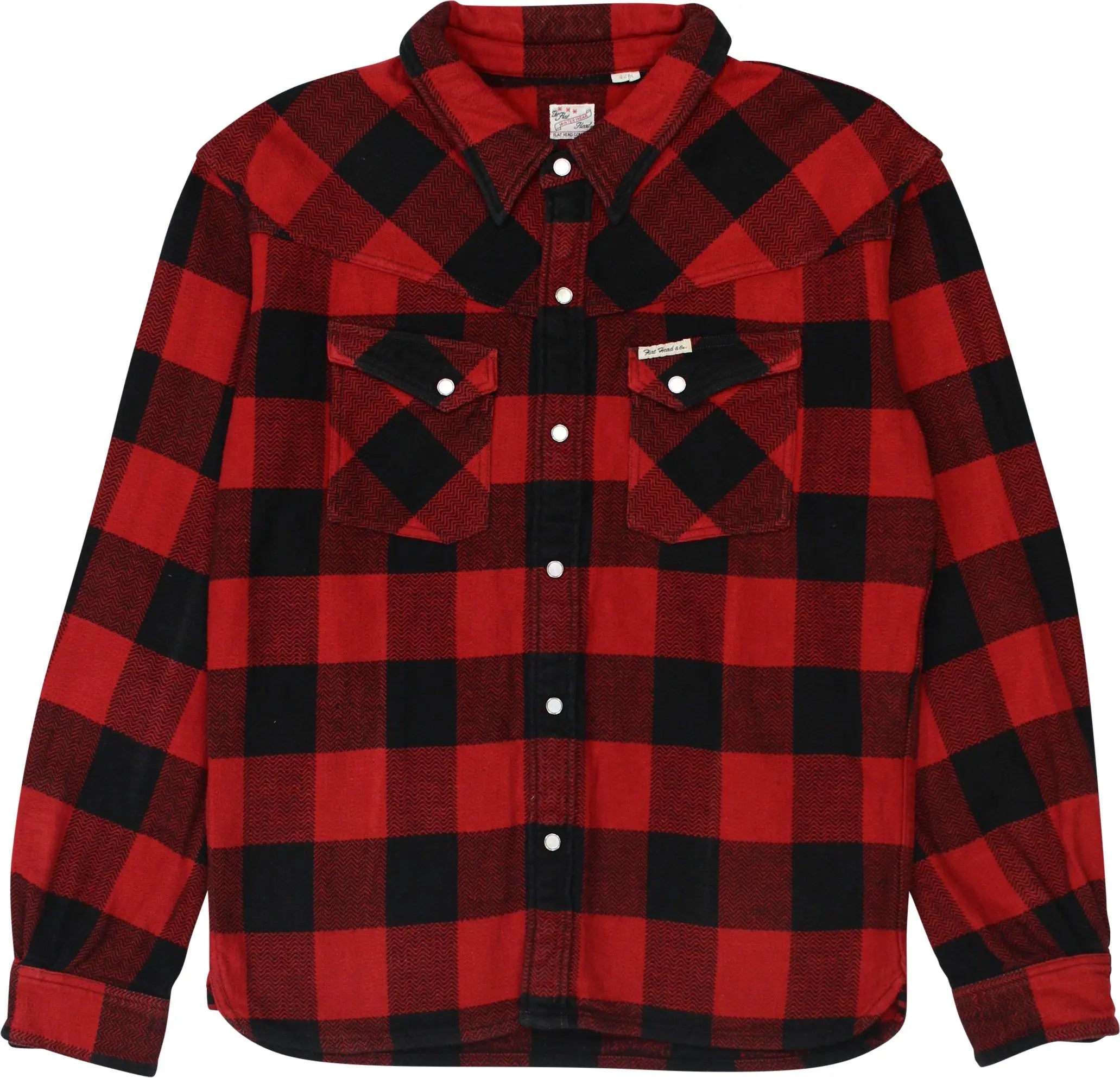 The Flat Head - Flannel Checked Long Sleeve Shirt by The Flat Head- ThriftTale.com - Vintage and second handclothing