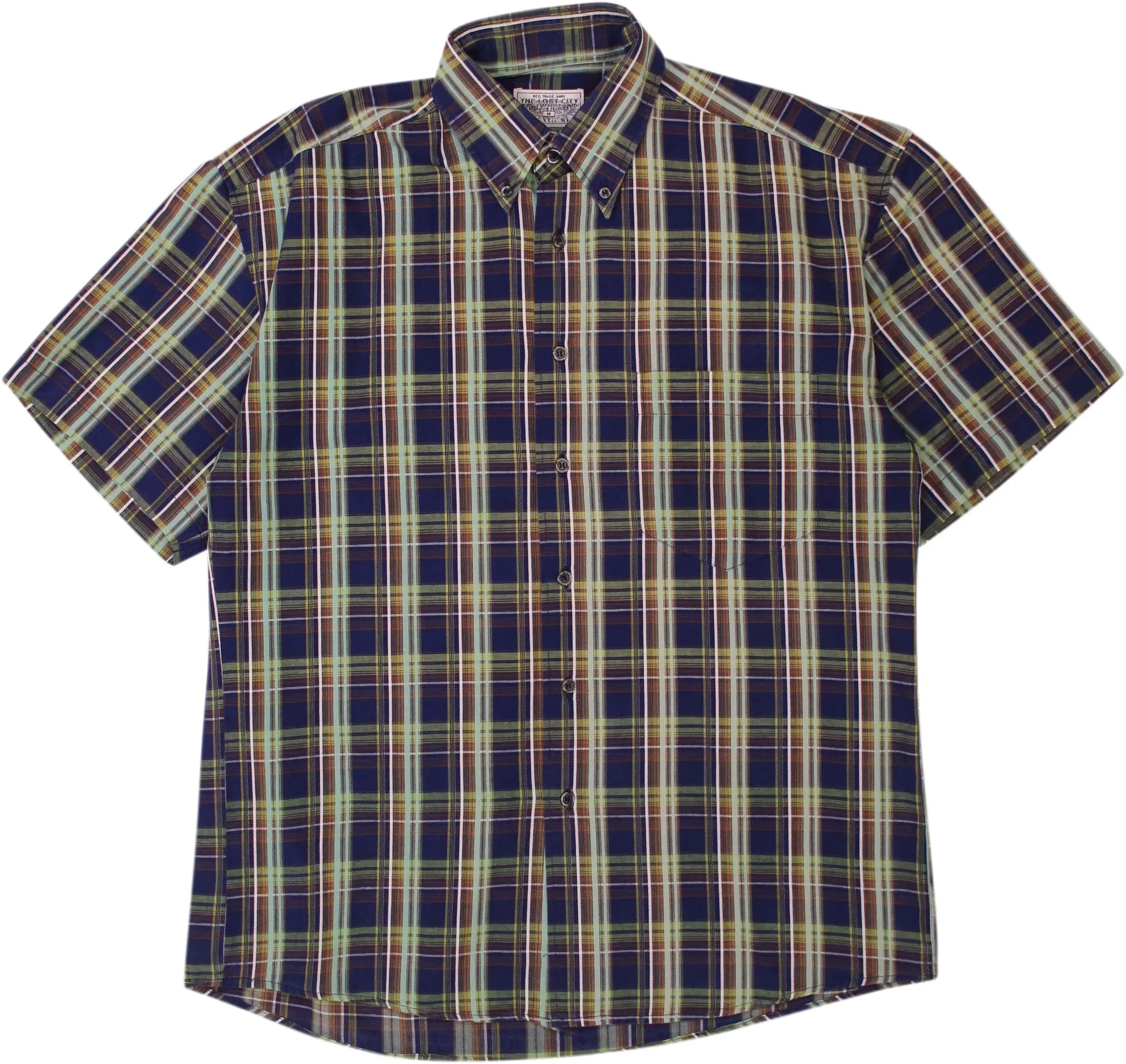 The Lost City - Checked Short Sleeve Shirt- ThriftTale.com - Vintage and second handclothing