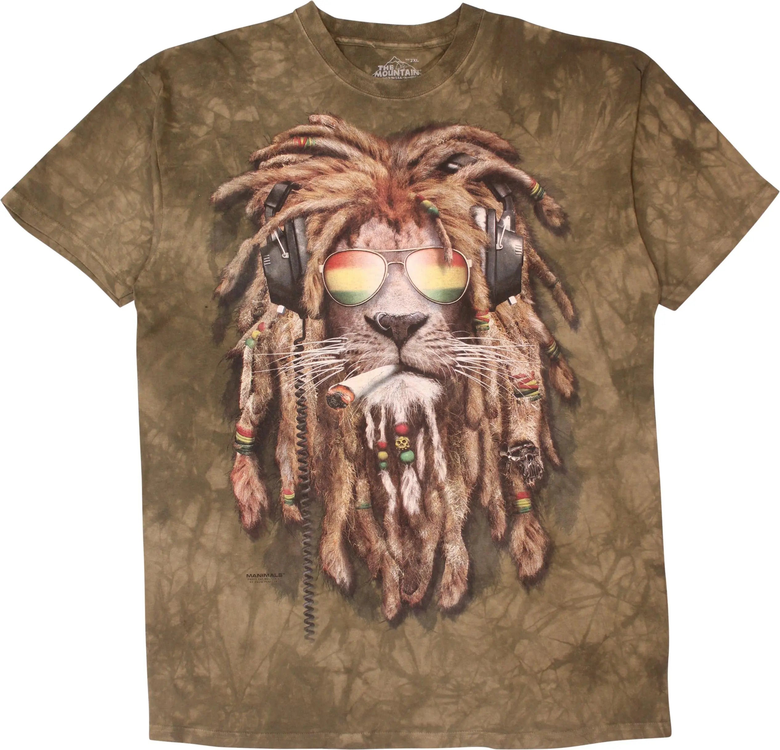 The Mountain - The Mountain 2011 Rasta Lion T-shirt- ThriftTale.com - Vintage and second handclothing