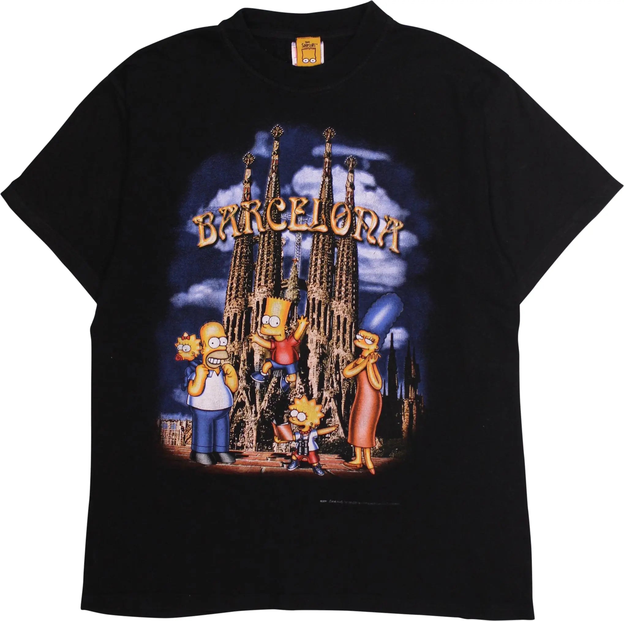 The Simpsons - 00s Barcelona The Simpsons T-shirt- ThriftTale.com - Vintage and second handclothing