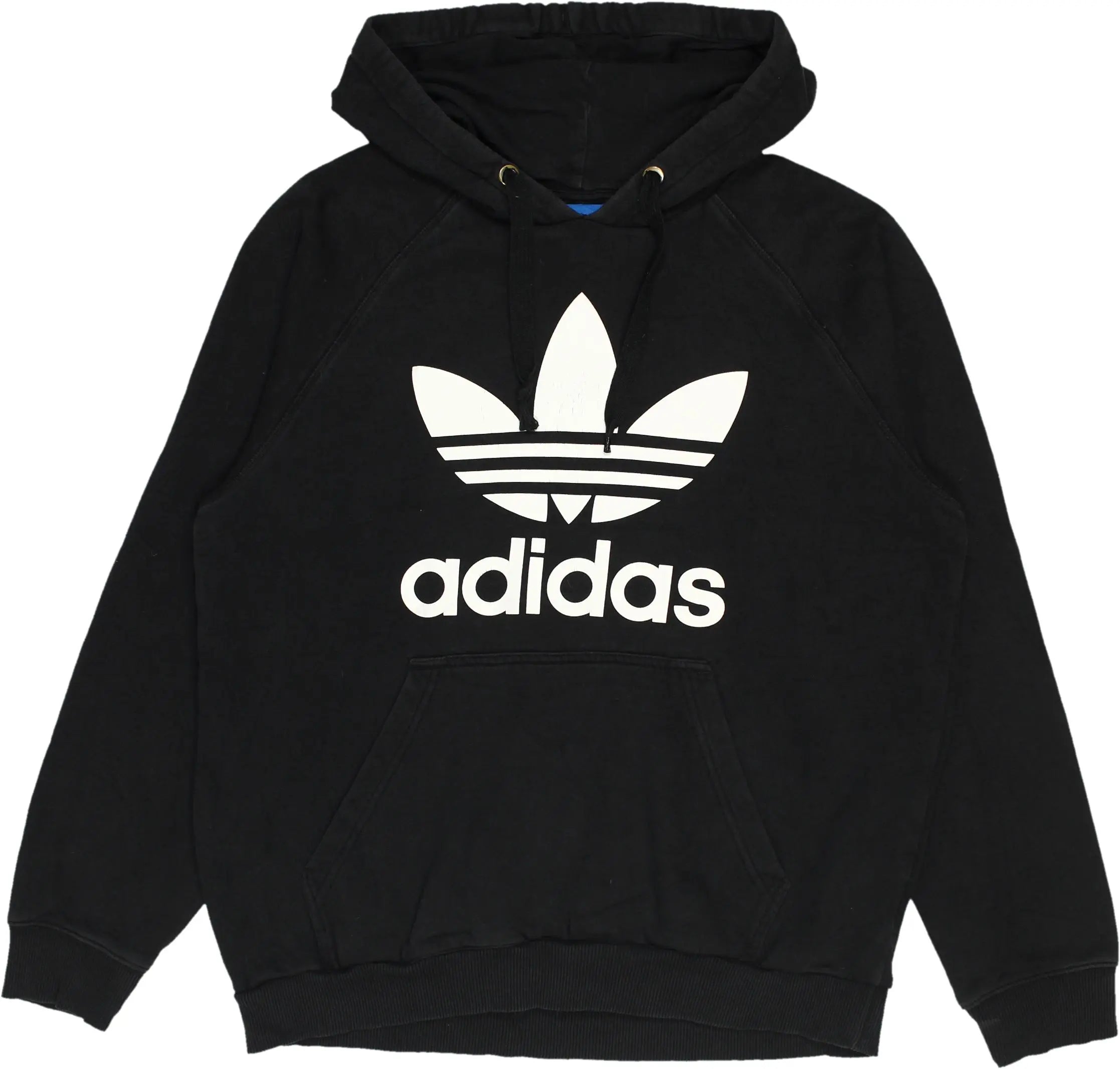 ThriftTale - Black Adidas Hoodie- ThriftTale.com - Vintage and second handclothing