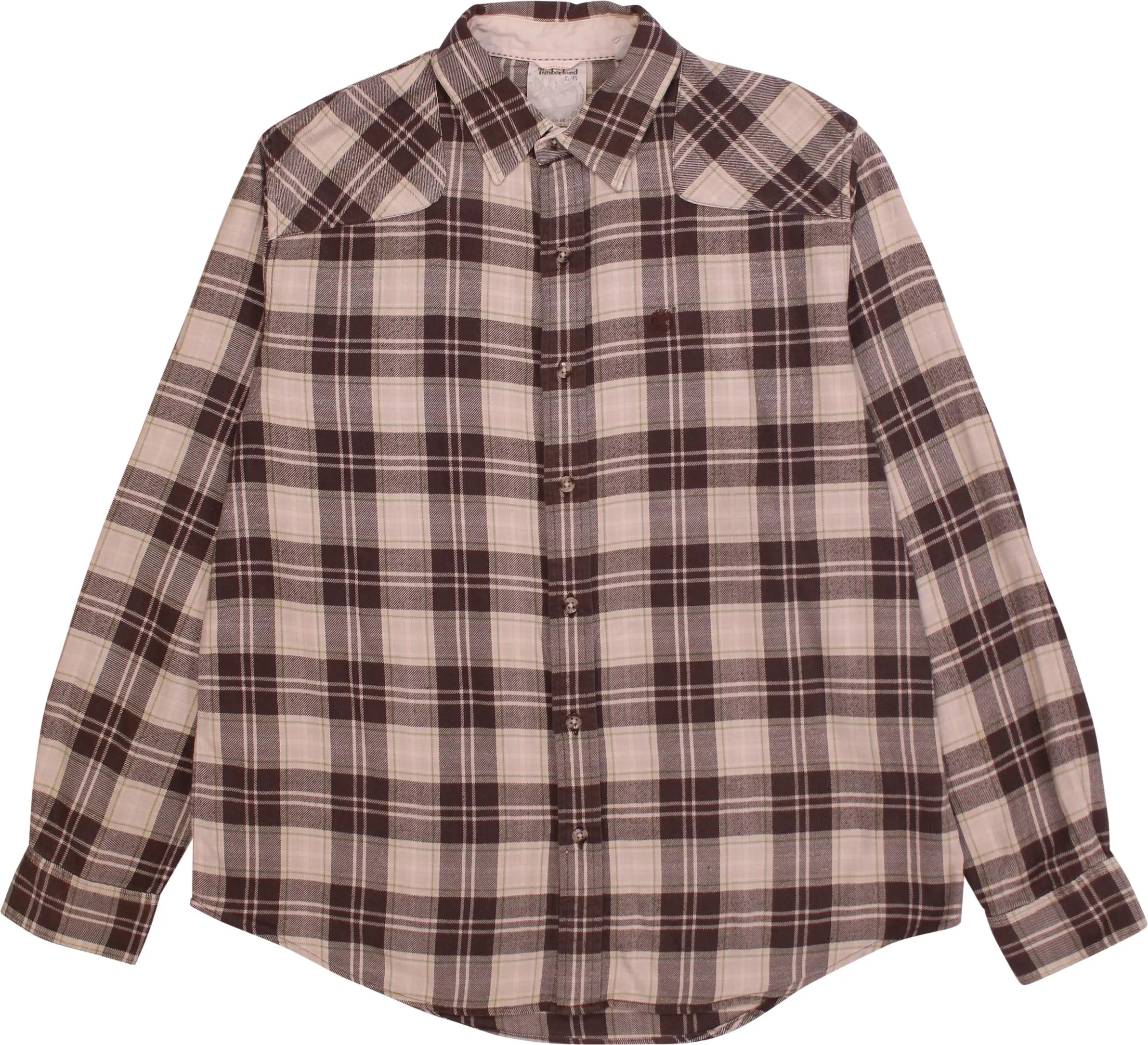 Timberland - Brown Flannel Checked Shirt by Timberland- ThriftTale.com - Vintage and second handclothing