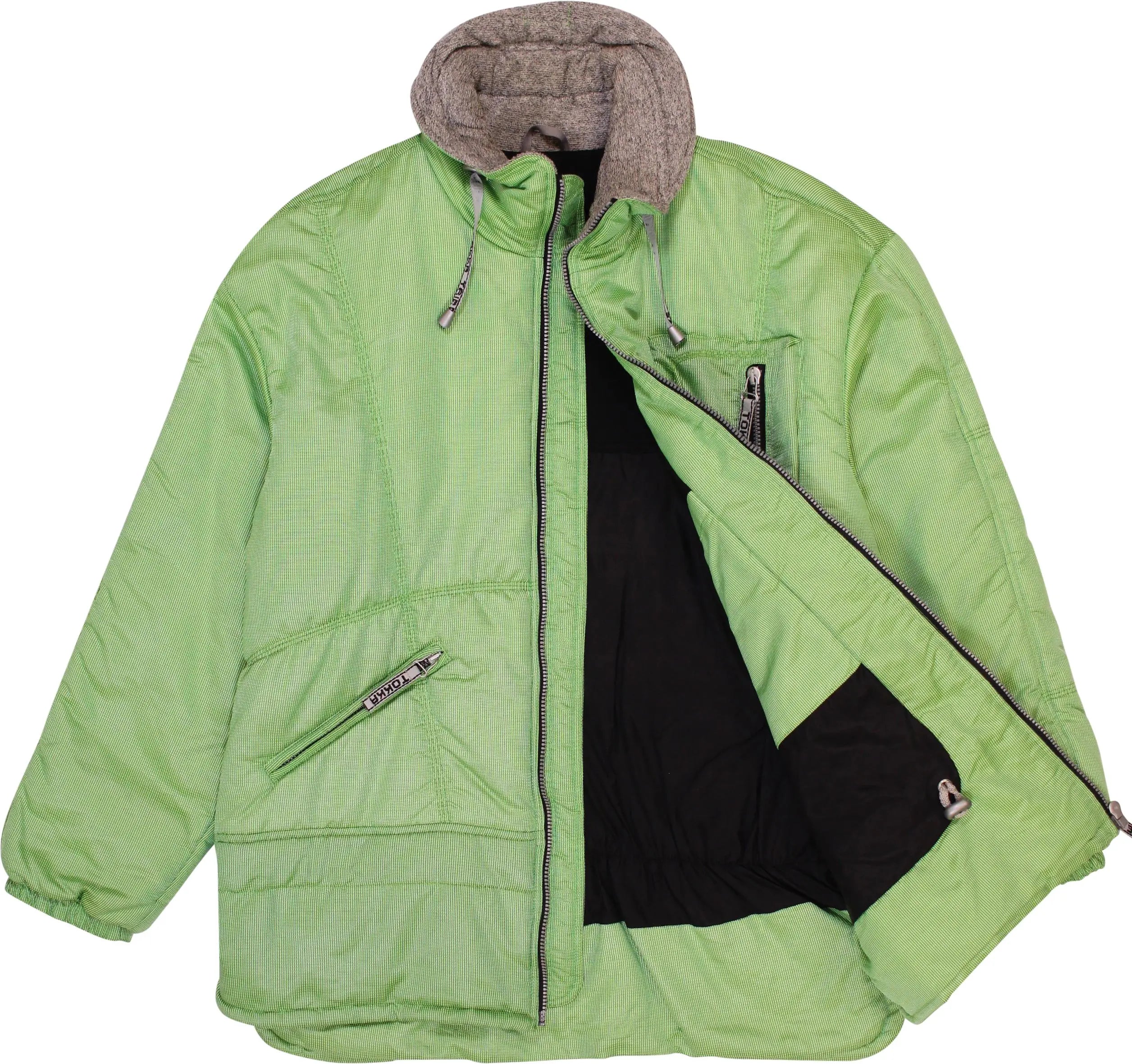 Tokka Tribe - Neon Green Winter Jacket- ThriftTale.com - Vintage and second handclothing