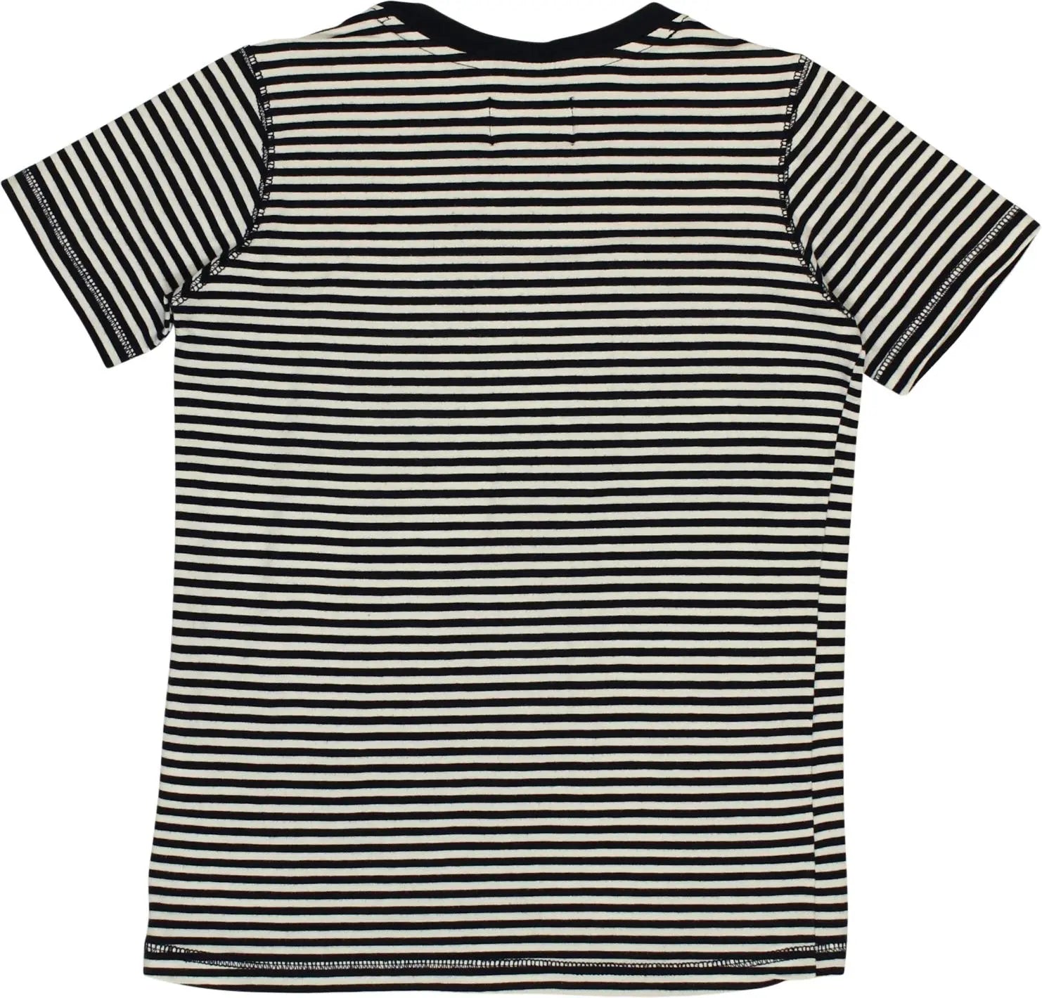 Tom-Du - Blue Striped T-shirt- ThriftTale.com - Vintage and second handclothing